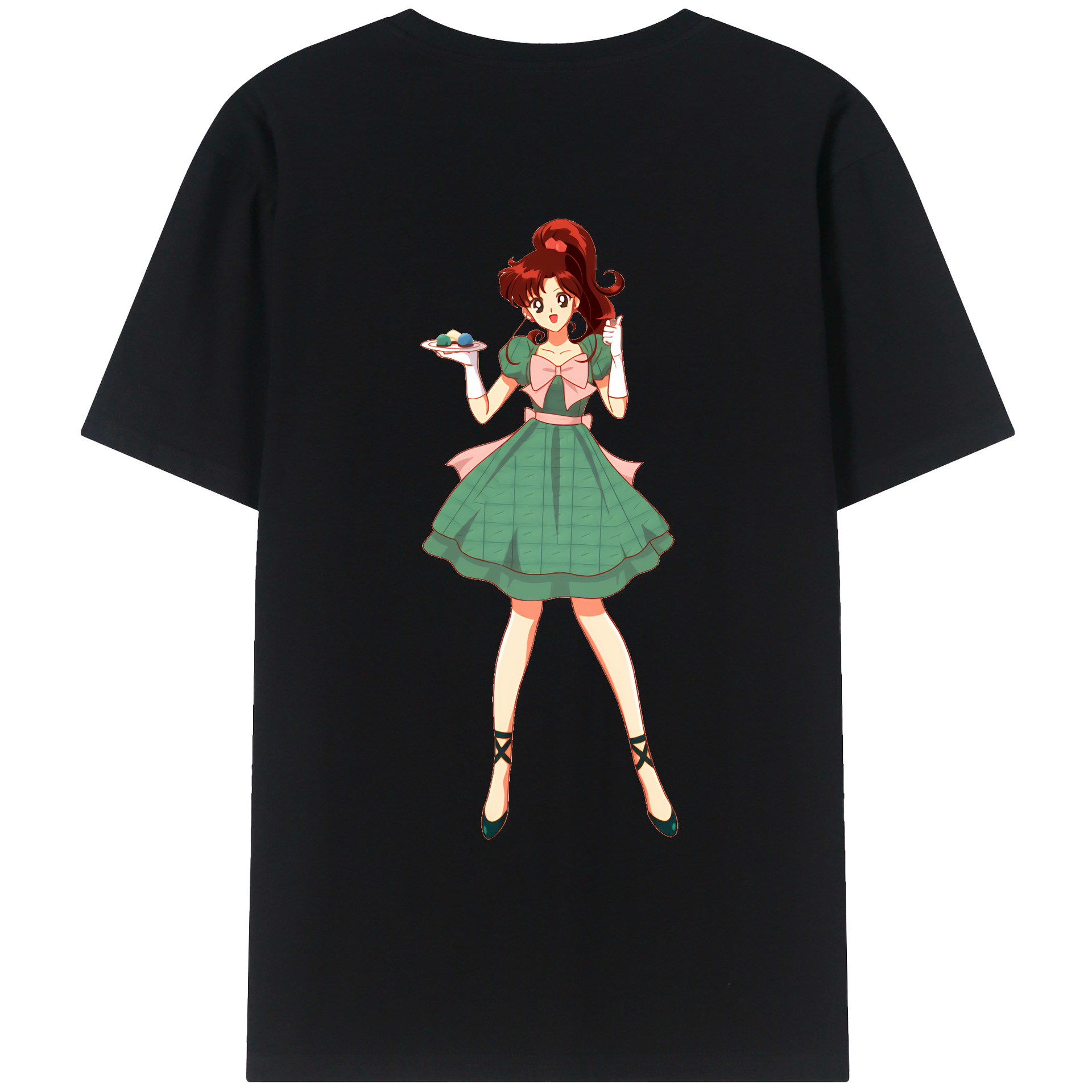 （画像用） 美少女戦士セーラームーン 木野 まこと きの まこと Sailor Moon Kino Makoto （セーラージュピター；Sailor Jupiter） 綿100％ メンズ半袖Tシャツ（バックプリント） 通気性