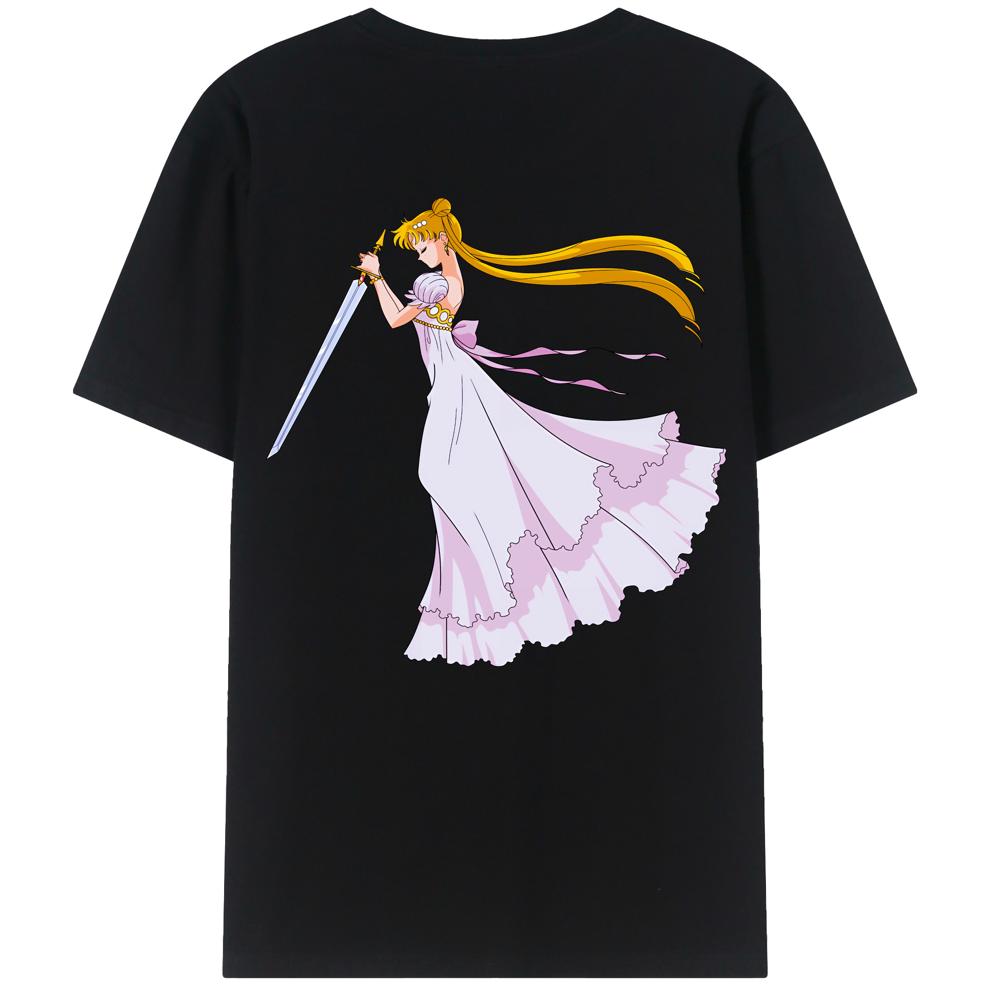 （画像用） 美少女戦士セーラームーン 愛野 美奈子 あいの みなこ Sailor Moon Aino Minako 綿100％ メンズ半袖Tシャツ（バックプリント） 通気性