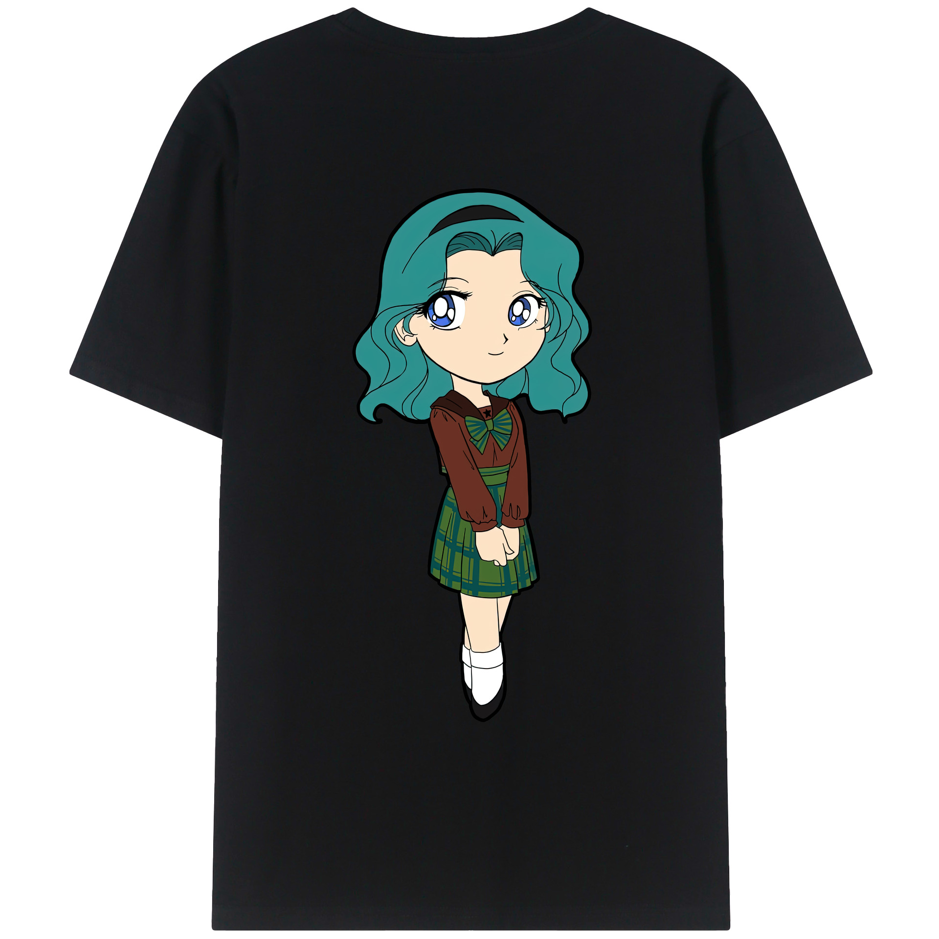 （画像用） 美少女戦士セーラームーン 海王 みちる（かいおう みちる） Sailor Moon Kaiou Michiru 綿100％ メンズ半袖Tシャツ（バックプリント） 通気性