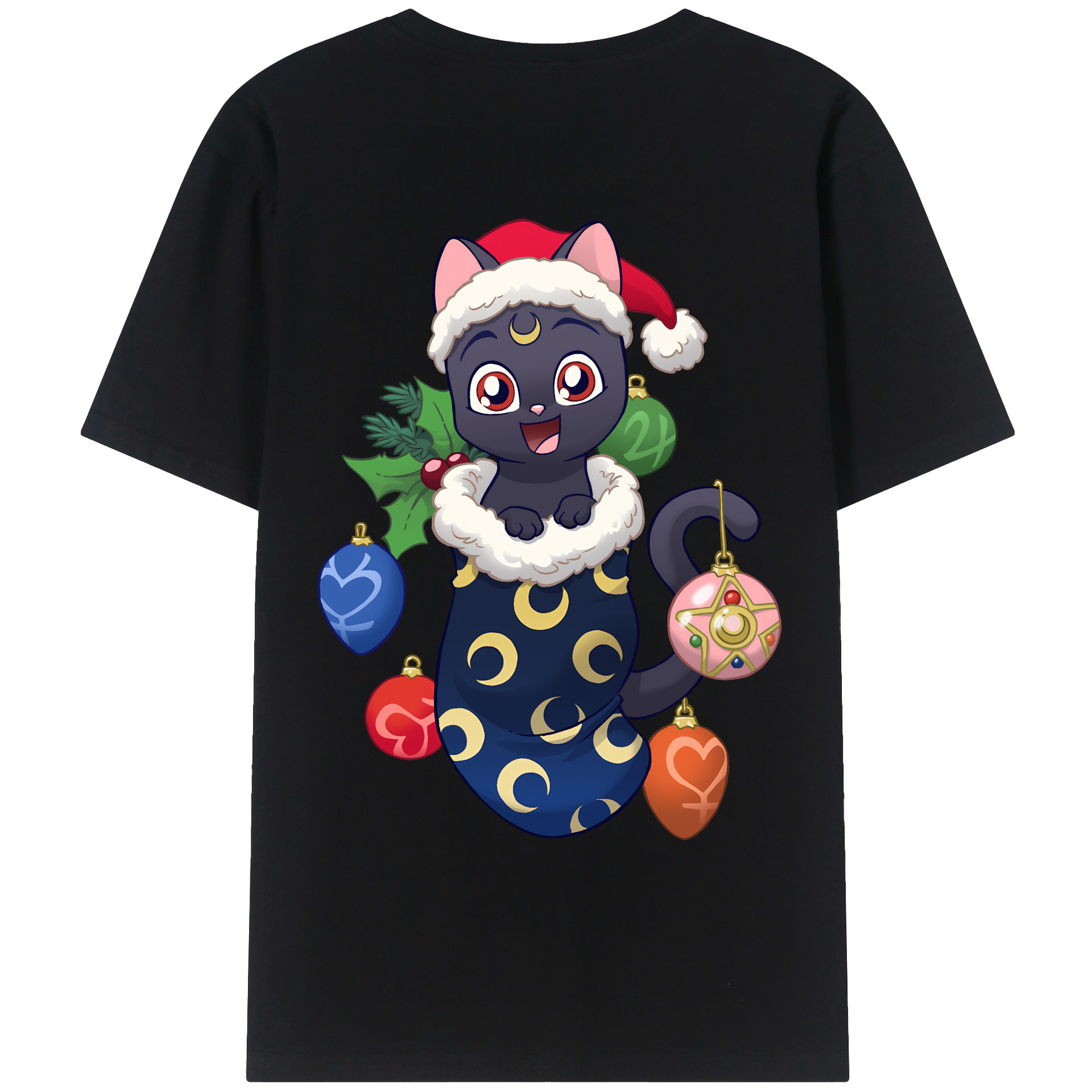 （画像用） 美少女戦士セーラームーン Sailor Moon 綿100％ メンズ半袖Tシャツ（バックプリント） 通気性