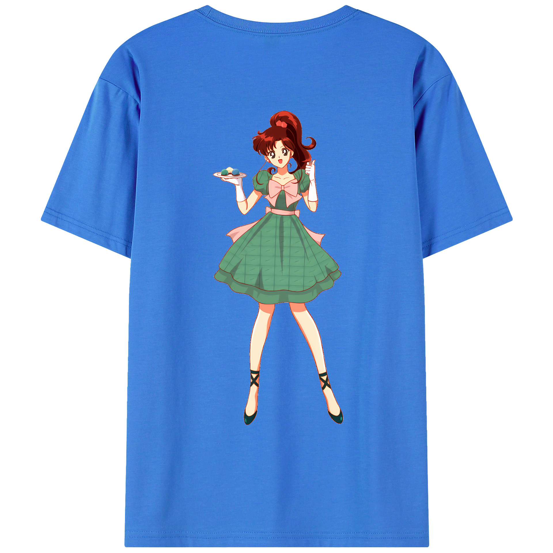 （画像用） 美少女戦士セーラームーン 木野 まこと きの まこと Sailor Moon Kino Makoto （セーラージュピター；Sailor Jupiter） 綿100％ メンズ半袖Tシャツ（バックプリント） 通気性