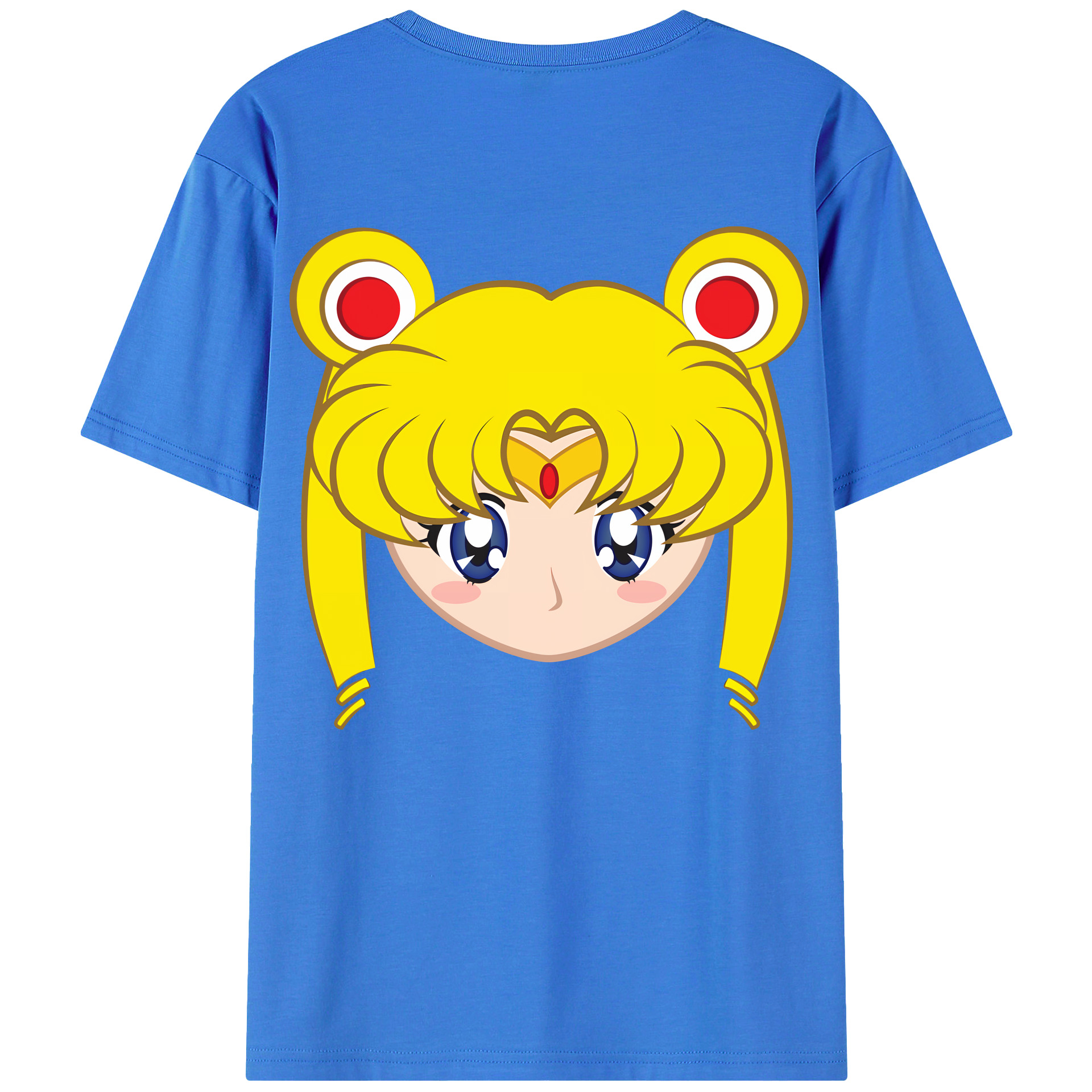（画像用） 美少女戦士セーラームーン 月野 うさぎ つきの うさぎ Sailor Moon Tsukino Usagi 綿100％ メンズ半袖Tシャツ（バックプリント） 通気性