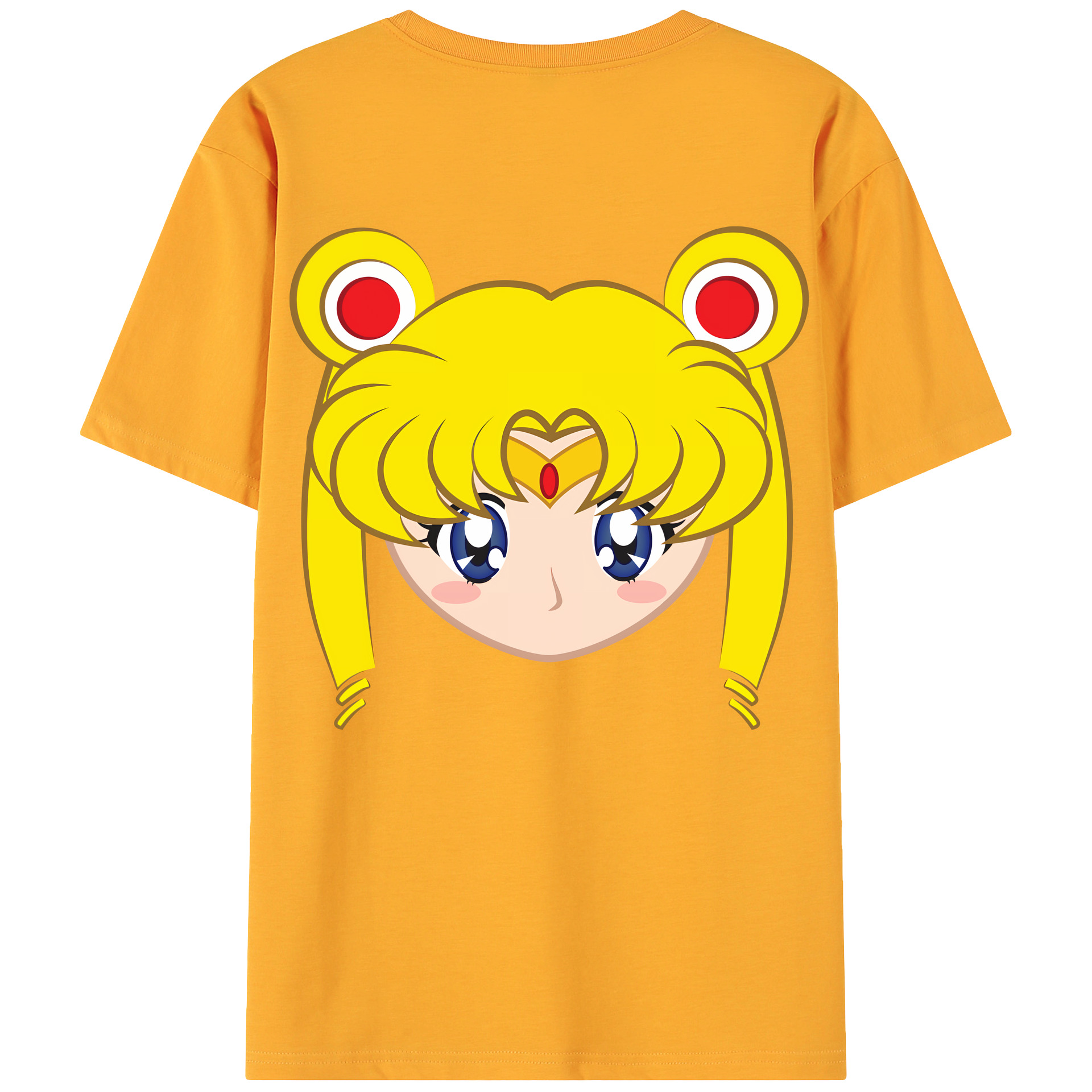 （画像用） 美少女戦士セーラームーン 月野 うさぎ つきの うさぎ Sailor Moon Tsukino Usagi 綿100％ メンズ半袖Tシャツ（バックプリント） 通気性