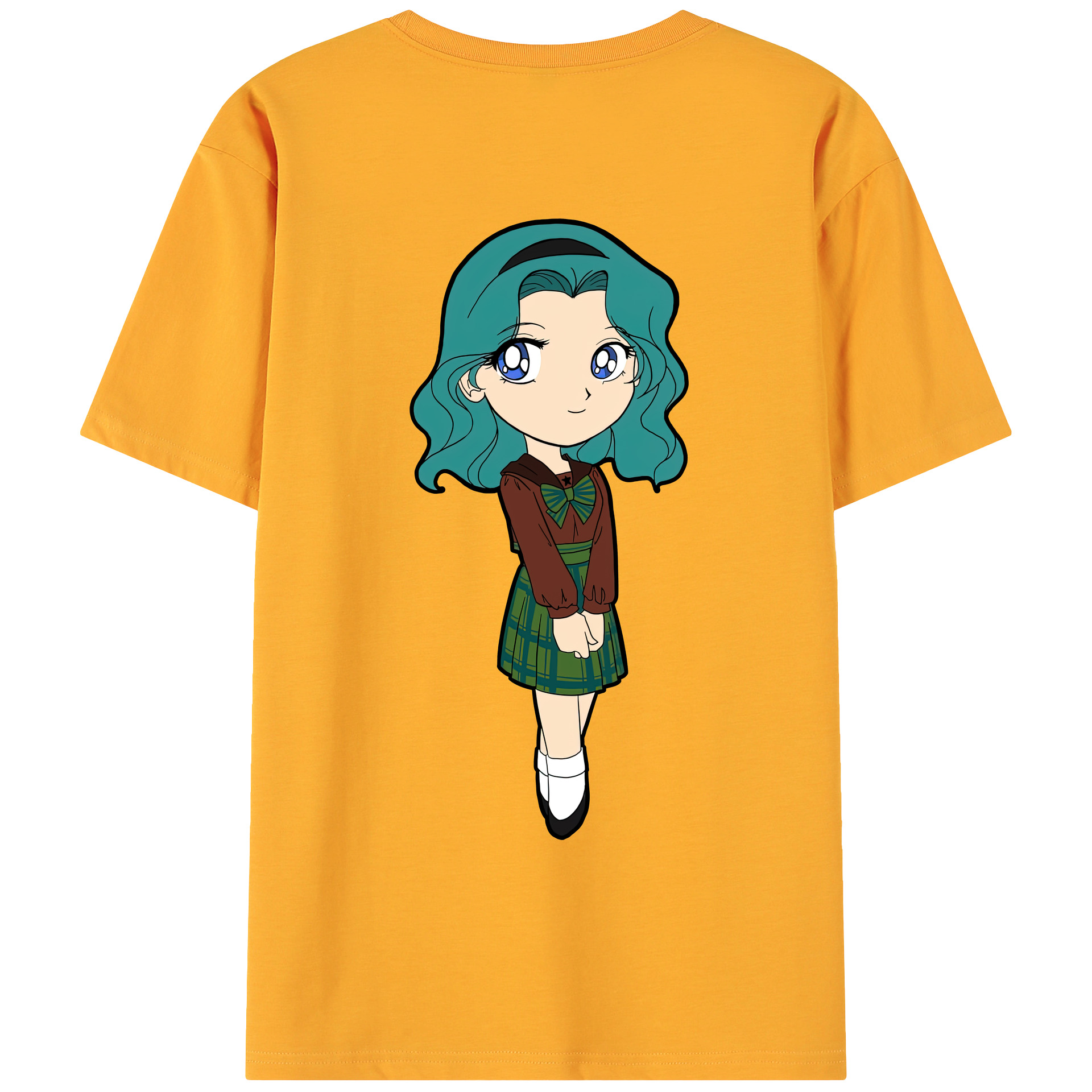 （画像用） 美少女戦士セーラームーン 海王 みちる（かいおう みちる） Sailor Moon Kaiou Michiru 綿100％ メンズ半袖Tシャツ（バックプリント） 通気性