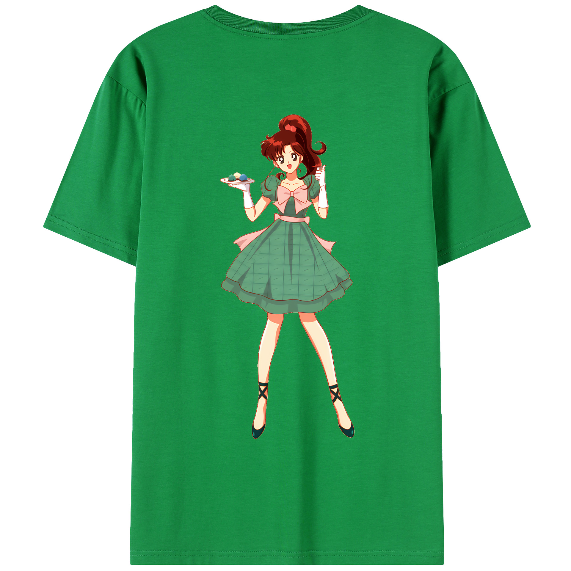 （画像用） 美少女戦士セーラームーン 木野 まこと きの まこと Sailor Moon Kino Makoto （セーラージュピター；Sailor Jupiter） 綿100％ メンズ半袖Tシャツ（バックプリント） 通気性
