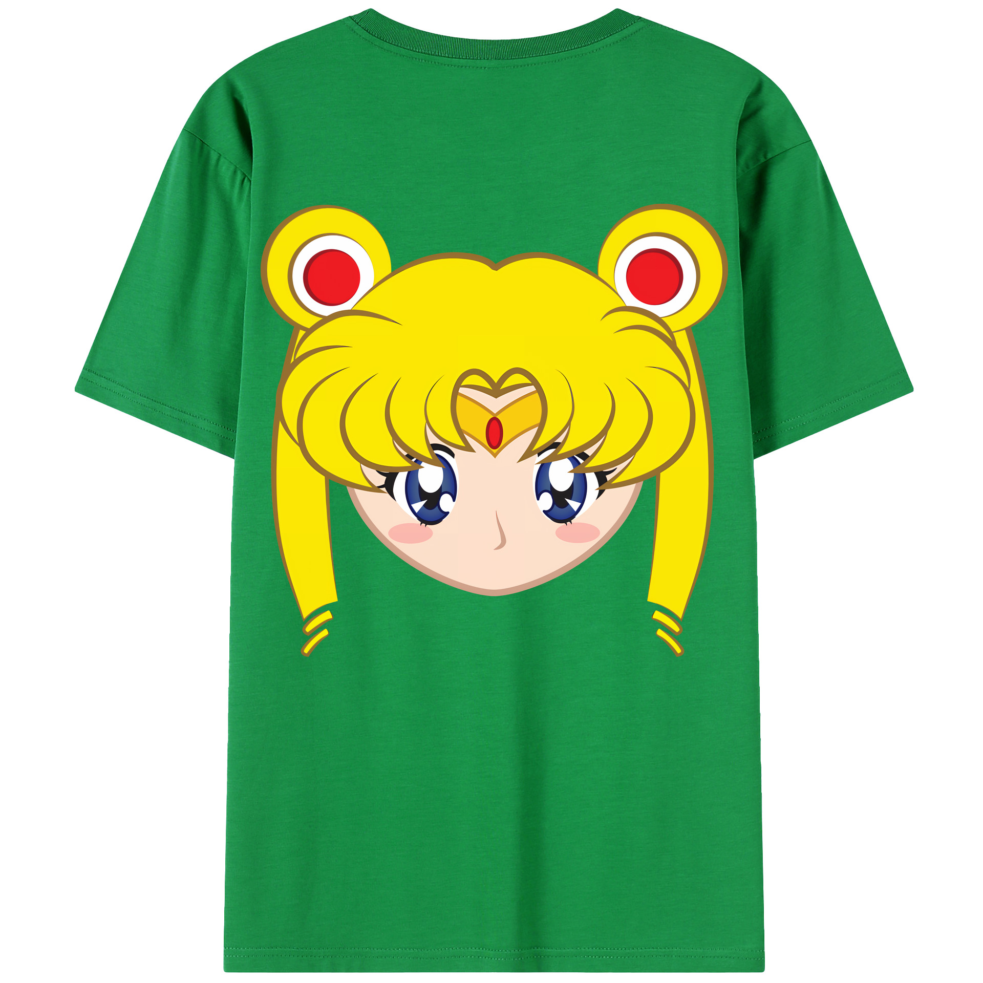 （画像用） 美少女戦士セーラームーン 月野 うさぎ つきの うさぎ Sailor Moon Tsukino Usagi 綿100％ メンズ半袖Tシャツ（バックプリント） 通気性