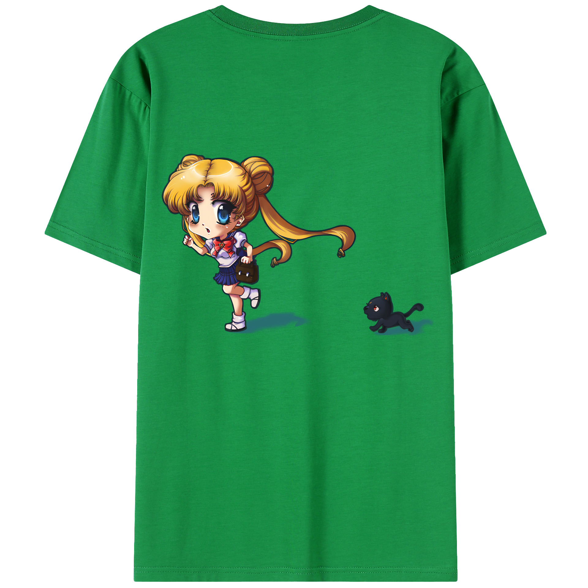 （画像用） 美少女戦士セーラームーン 愛野 美奈子 あいの みなこ Sailor Moon Aino Minako 綿100％ メンズ半袖Tシャツ（バックプリント） 通気性