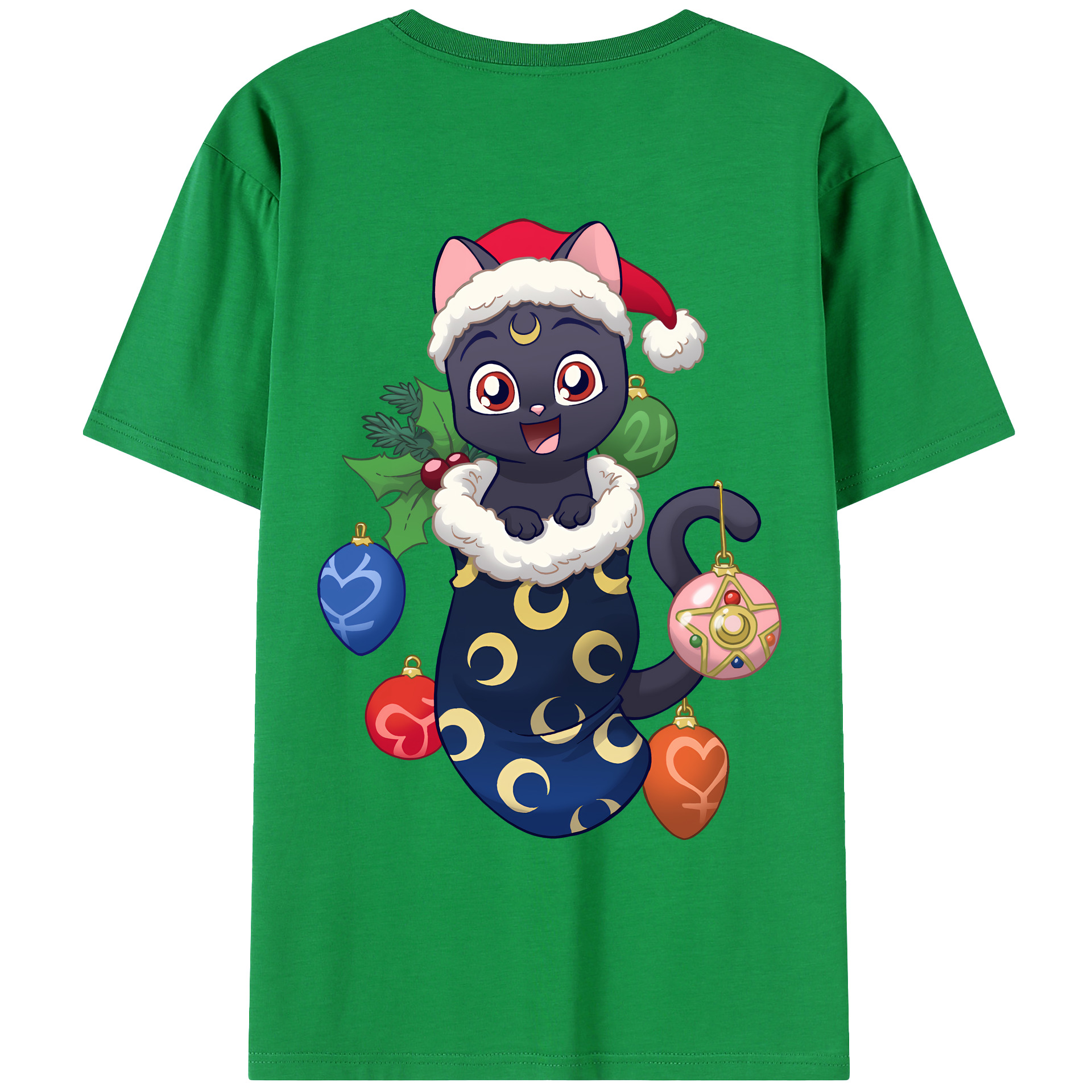（画像用） 美少女戦士セーラームーン Sailor Moon 綿100％ メンズ半袖Tシャツ（バックプリント） 通気性