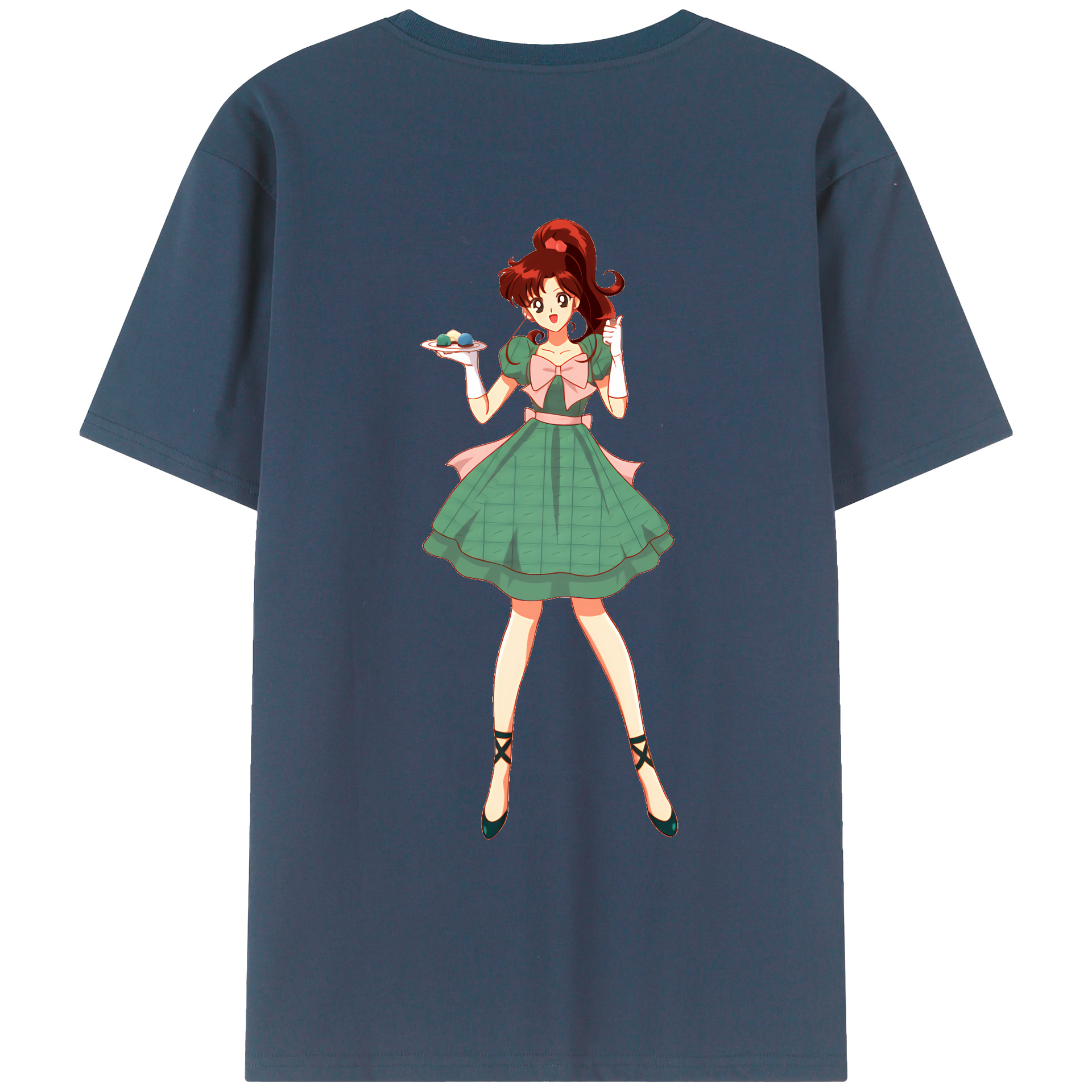 （画像用） 美少女戦士セーラームーン 木野 まこと きの まこと Sailor Moon Kino Makoto （セーラージュピター；Sailor Jupiter） 綿100％ メンズ半袖Tシャツ（バックプリント） 通気性