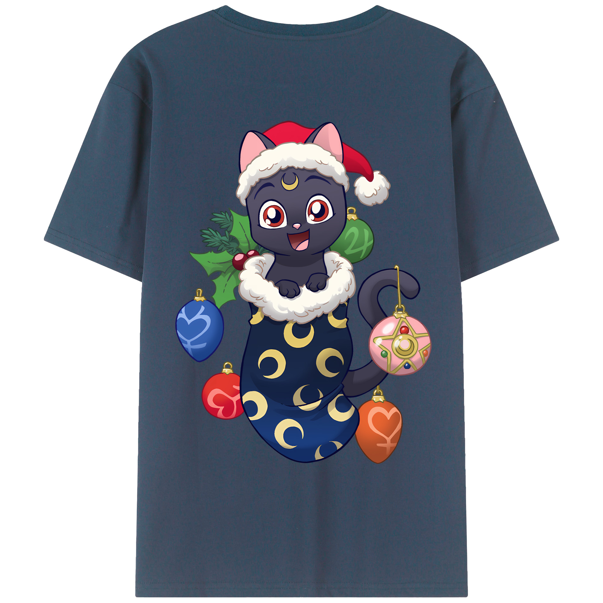 （画像用） 美少女戦士セーラームーン Sailor Moon 綿100％ メンズ半袖Tシャツ（バックプリント） 通気性