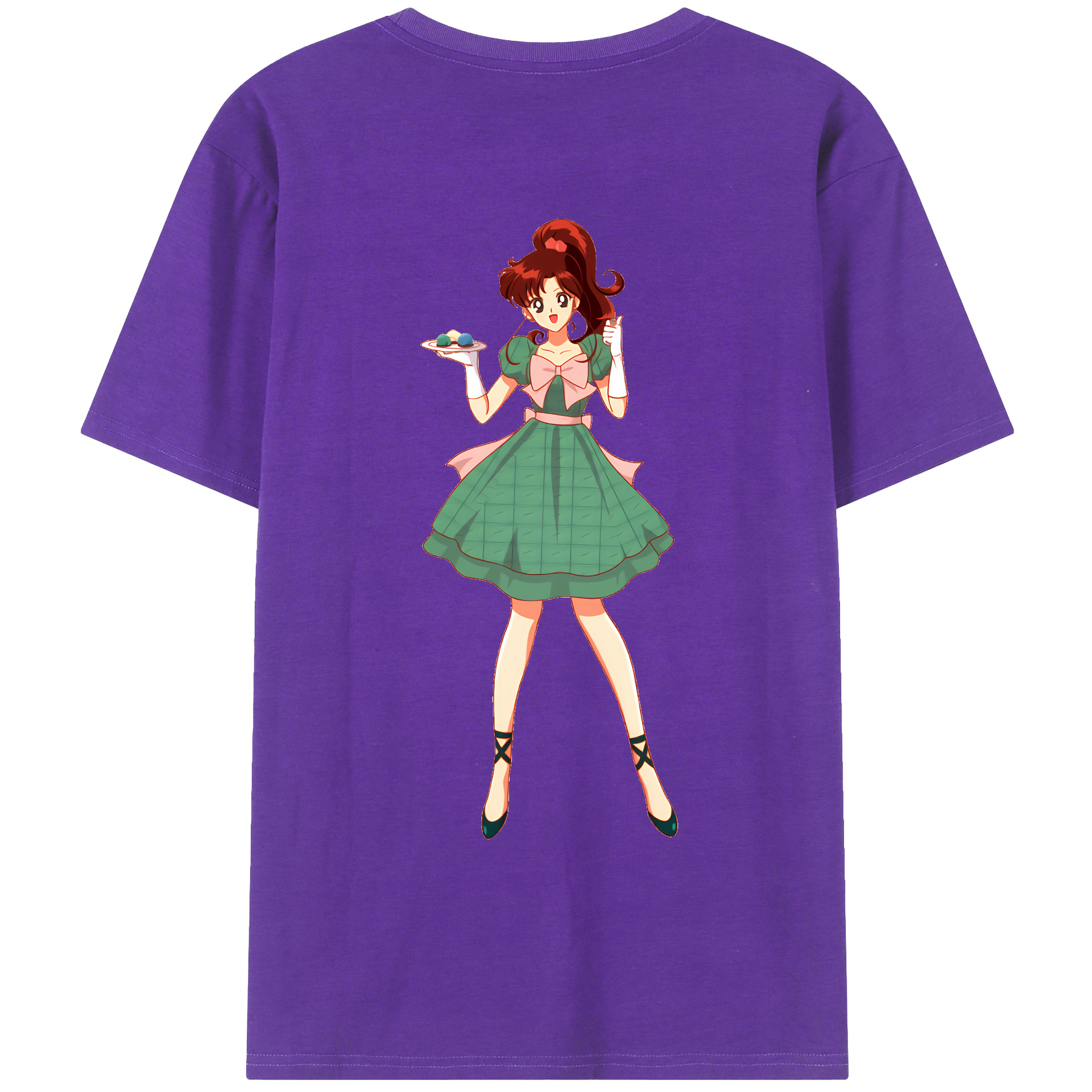 （画像用） 美少女戦士セーラームーン 木野 まこと きの まこと Sailor Moon Kino Makoto （セーラージュピター；Sailor Jupiter） 綿100％ メンズ半袖Tシャツ（バックプリント） 通気性
