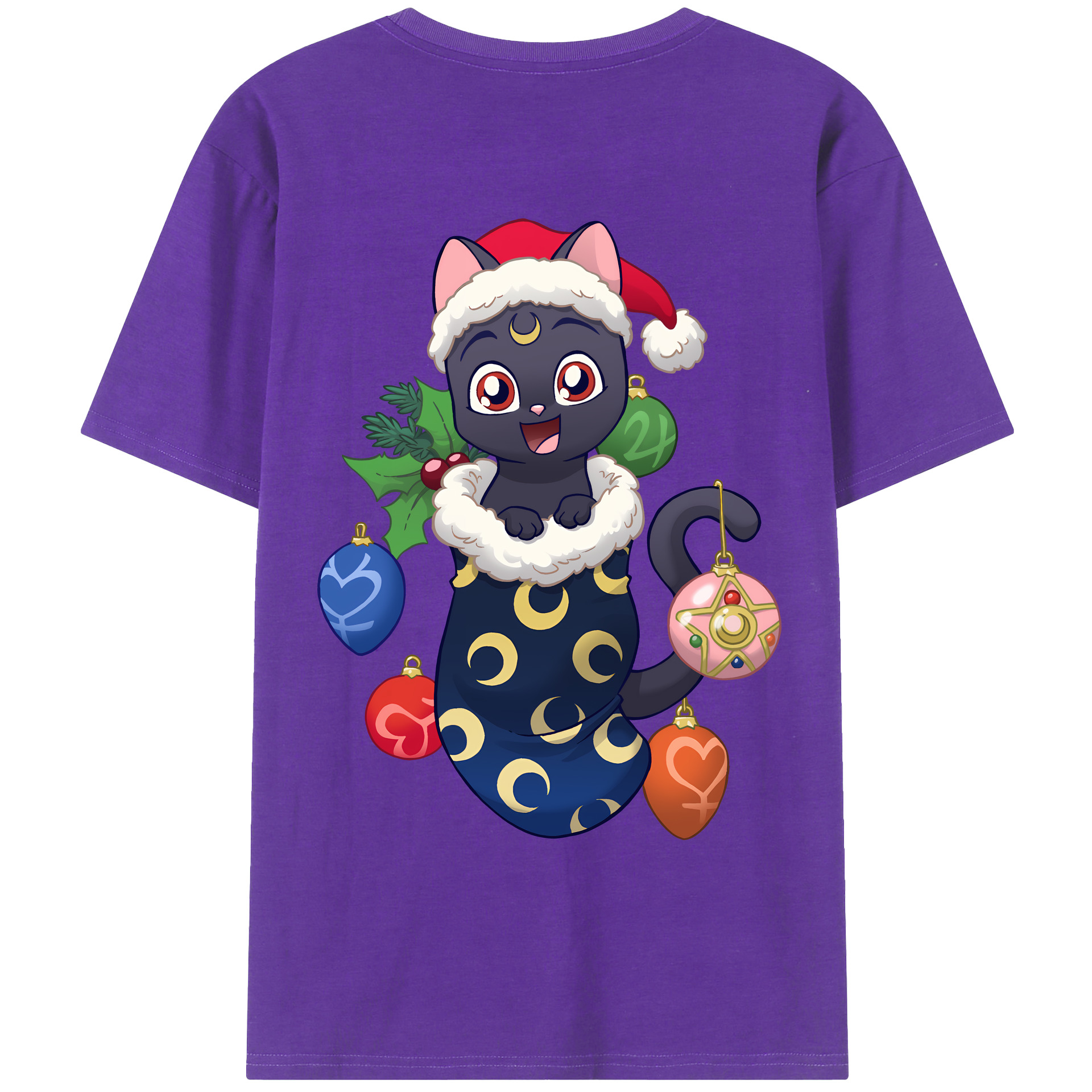 （画像用） 美少女戦士セーラームーン Sailor Moon 綿100％ メンズ半袖Tシャツ（バックプリント） 通気性