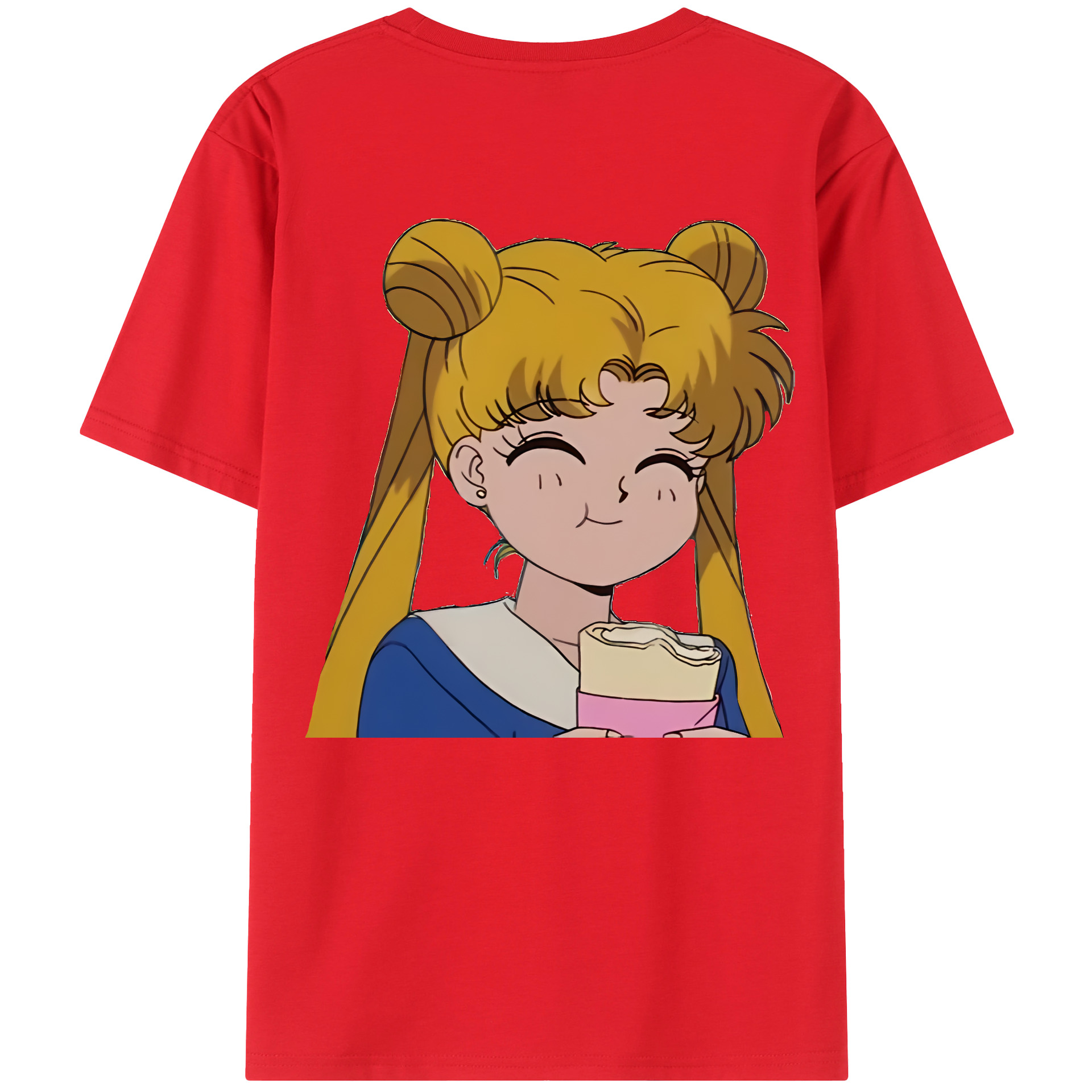 （画像用） 美少女戦士セーラームーン 愛野 美奈子 あいの みなこ Sailor Moon Aino Minako 綿100％ メンズ半袖Tシャツ（バックプリント） 通気性
