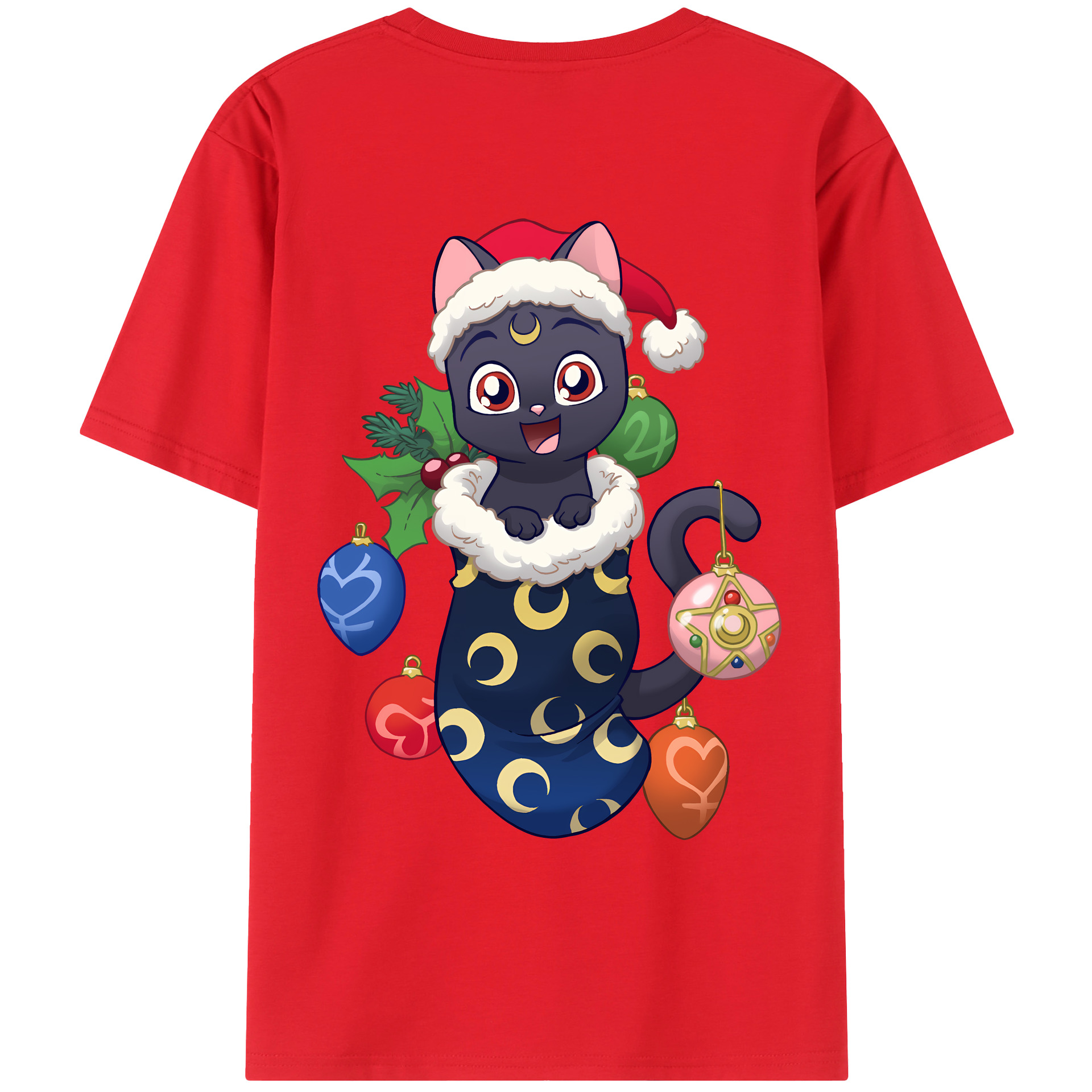 （画像用） 美少女戦士セーラームーン Sailor Moon 綿100％ メンズ半袖Tシャツ（バックプリント） 通気性