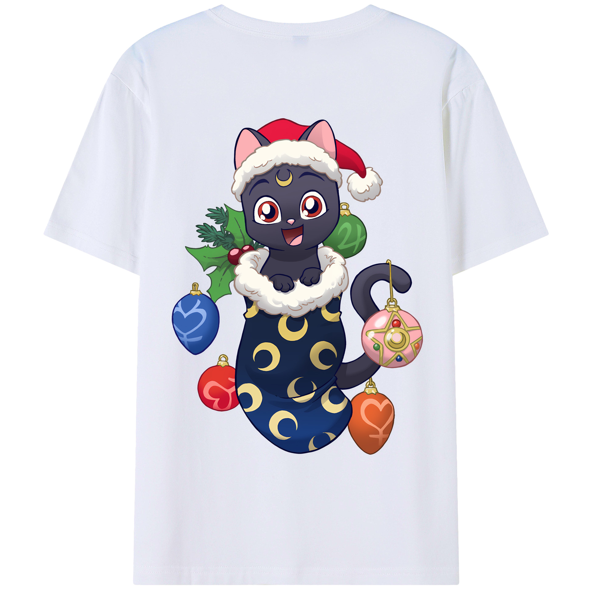 （画像用） 美少女戦士セーラームーン Sailor Moon 綿100％ メンズ半袖Tシャツ（バックプリント） 通気性