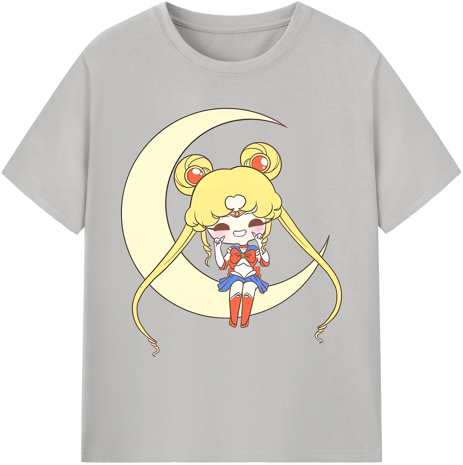 （画像用） 美少女戦士セーラームーン 月野 うさぎ つきの うさぎ Sailor Moon Tsukino Usagi 綿100％ メンズ半袖Tシャツ｜肌触りやわらか＆通気性