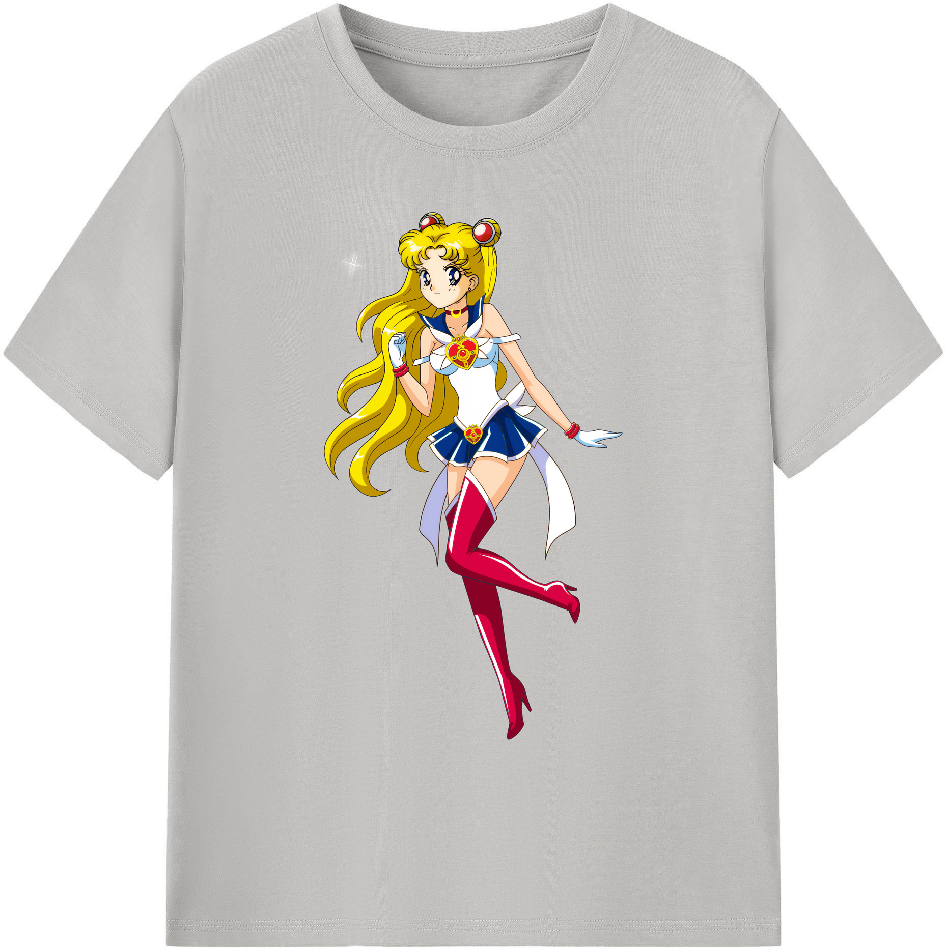 （画像用） 美少女戦士セーラームーン 月野 うさぎ つきの うさぎ Sailor Moon Tsukino Usagi 綿100％ メンズ半袖Tシャツ｜肌触りやわらか＆通気性