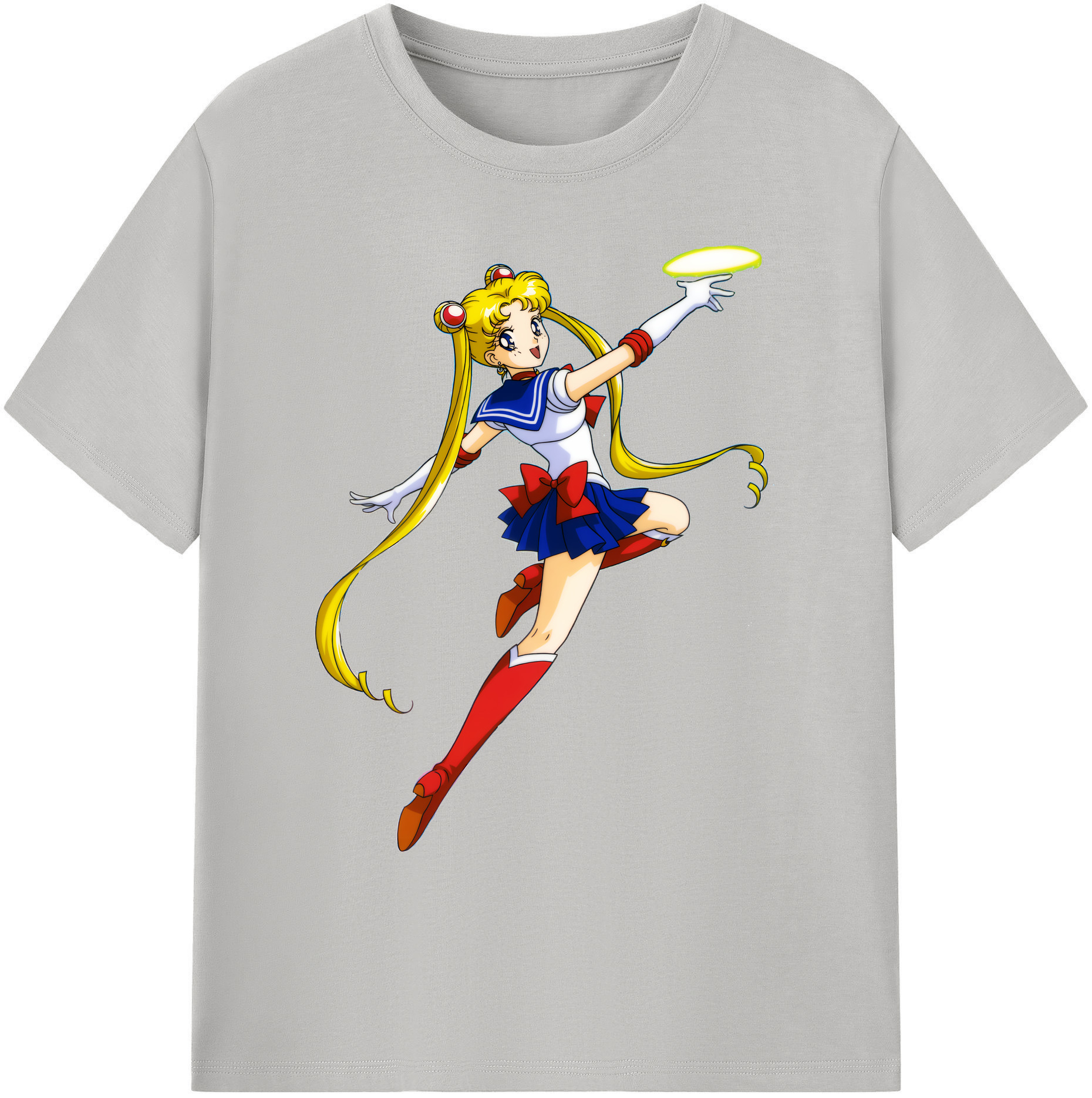 （画像用） 美少女戦士セーラームーン 月野 うさぎ つきの うさぎ Sailor Moon Tsukino Usagi 綿100％ メンズ半袖Tシャツ｜肌触りやわらか＆通気性