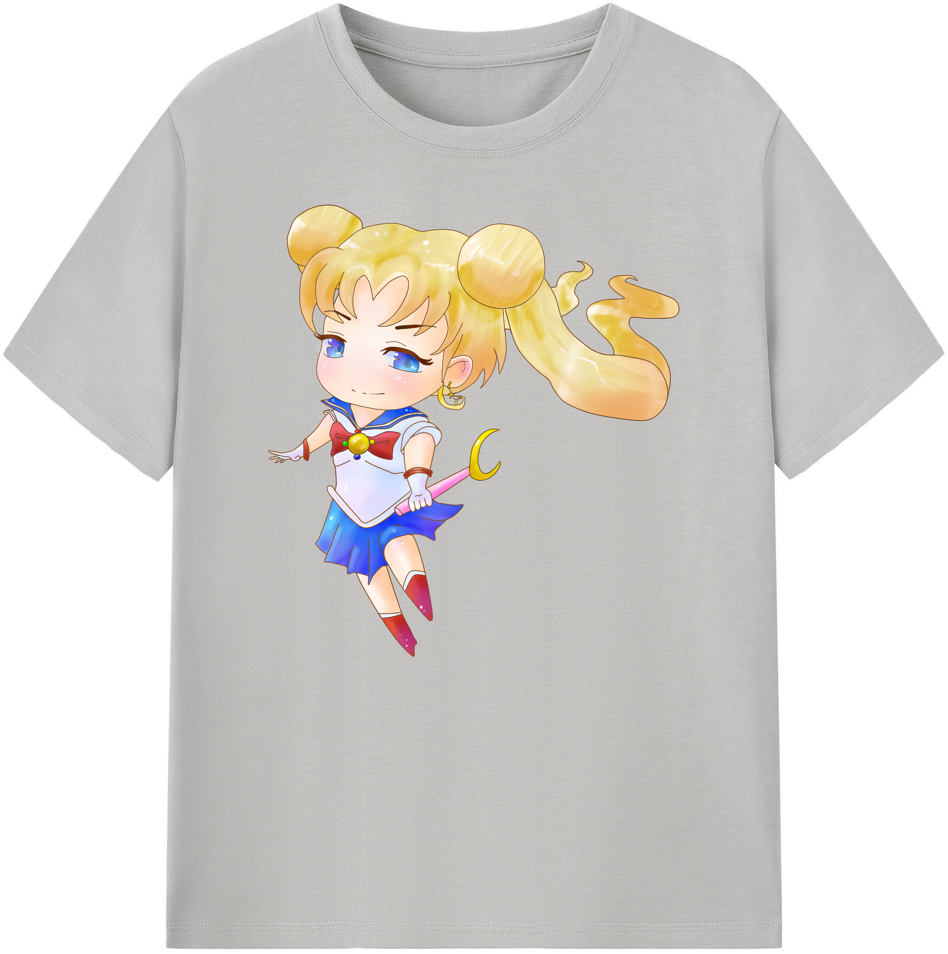 （画像用） 美少女戦士セーラームーン 愛野 美奈子 あいの みなこ Sailor Moon Aino Minako 綿100％ メンズ半袖Tシャツ｜肌触りやわらか＆通気性