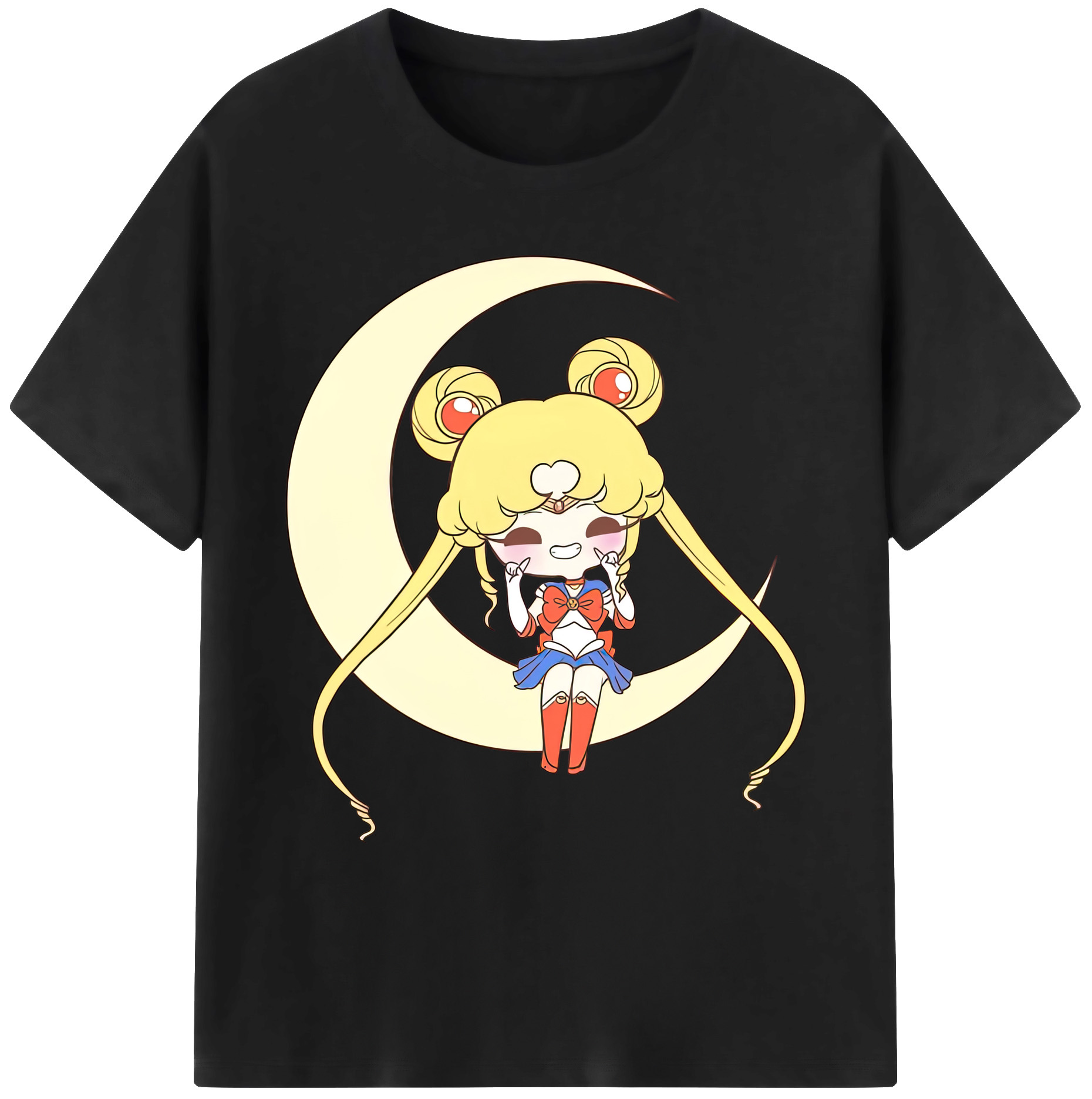 （画像用） 美少女戦士セーラームーン 月野 うさぎ つきの うさぎ Sailor Moon Tsukino Usagi 綿100％ メンズ半袖Tシャツ｜肌触りやわらか＆通気性