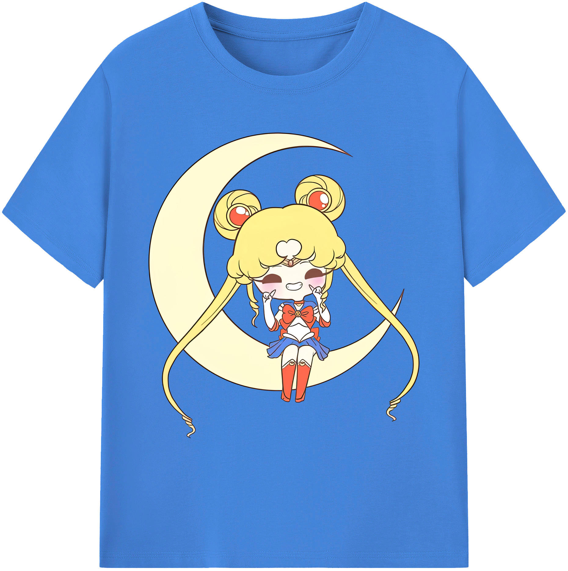 （画像用） 美少女戦士セーラームーン 月野 うさぎ つきの うさぎ Sailor Moon Tsukino Usagi 綿100％ メンズ半袖Tシャツ｜肌触りやわらか＆通気性