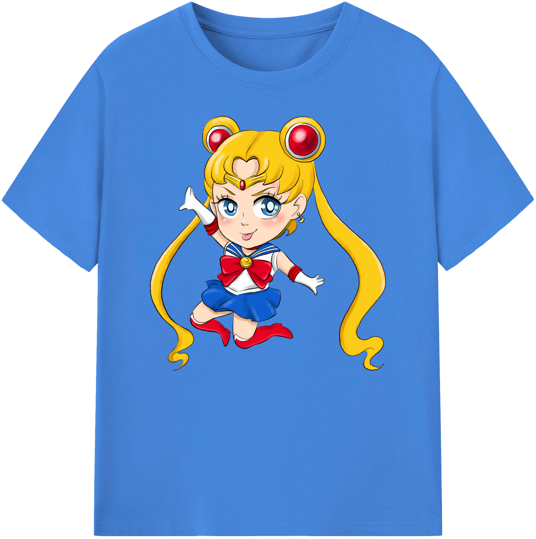 （画像用） 美少女戦士セーラームーン 月野 うさぎ つきの うさぎ Sailor Moon Tsukino Usagi 綿100％ メンズ半袖Tシャツ｜肌触りやわらか＆通気性