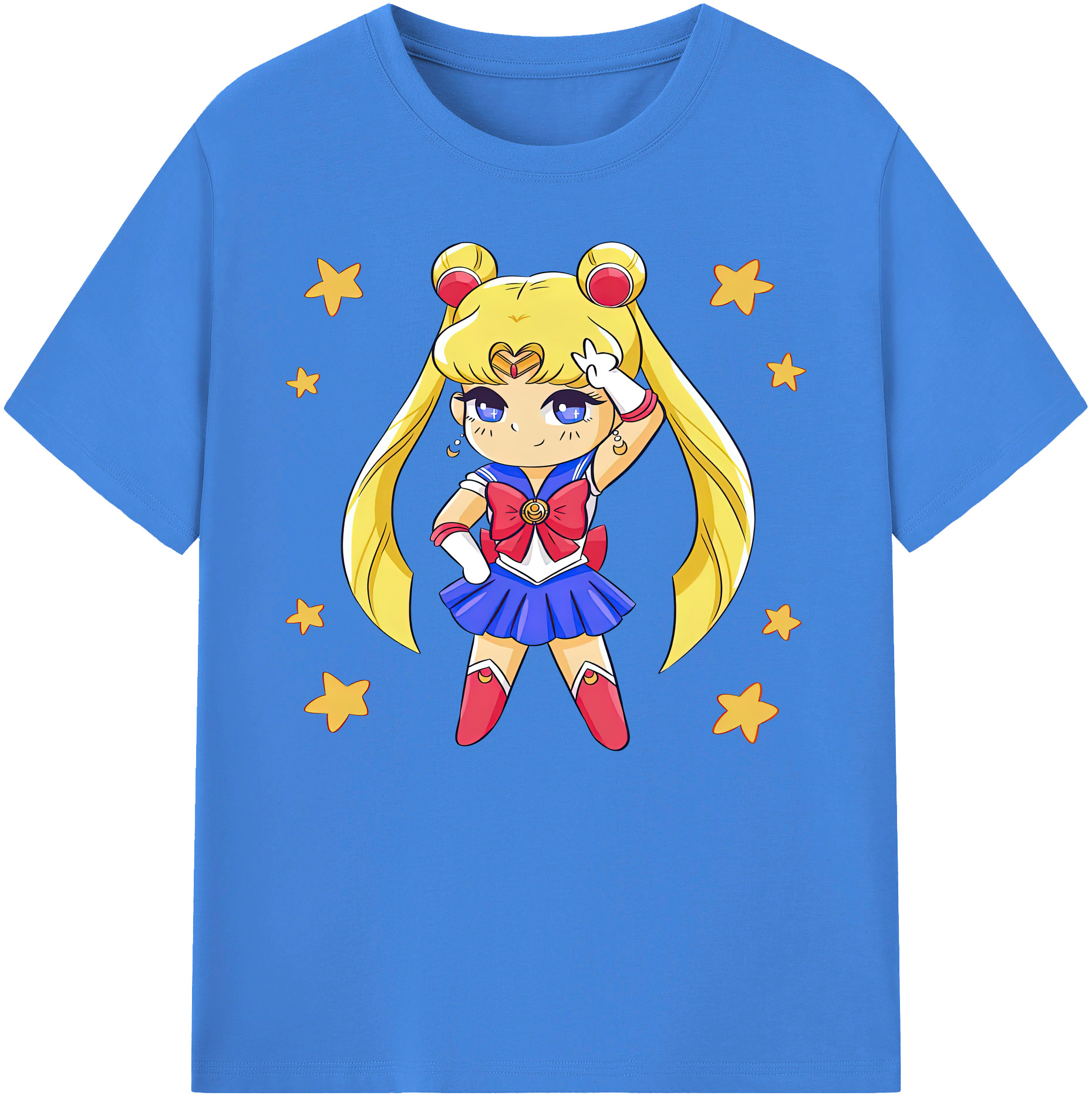 （画像用） 美少女戦士セーラームーン 月野 うさぎ つきの うさぎ Sailor Moon Tsukino Usagi 綿100％ メンズ半袖Tシャツ｜肌触りやわらか＆通気性