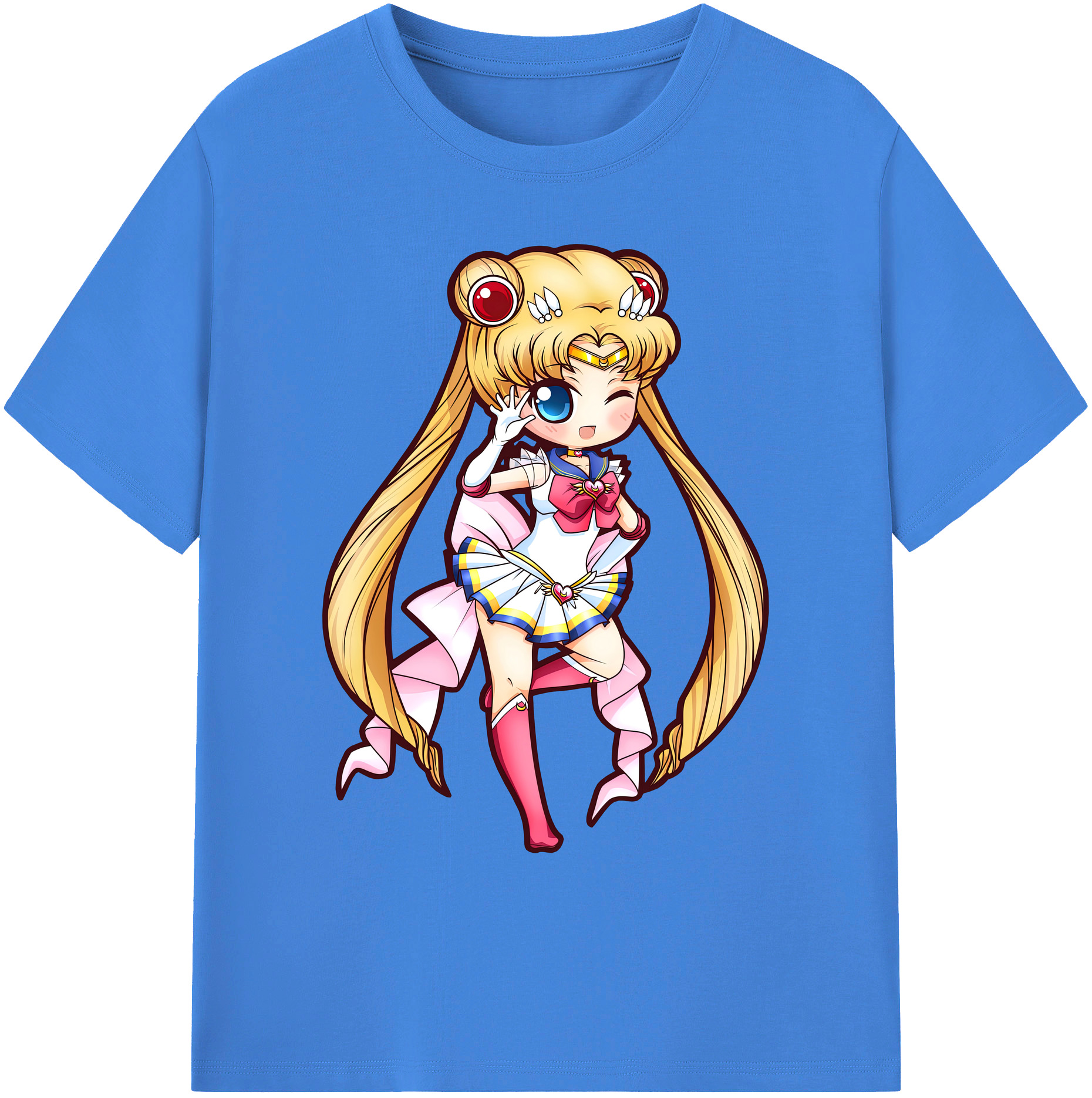 （画像用） 美少女戦士セーラームーン 月野 うさぎ つきの うさぎ Sailor Moon Tsukino Usagi 綿100％ メンズ半袖Tシャツ｜肌触りやわらか＆通気性