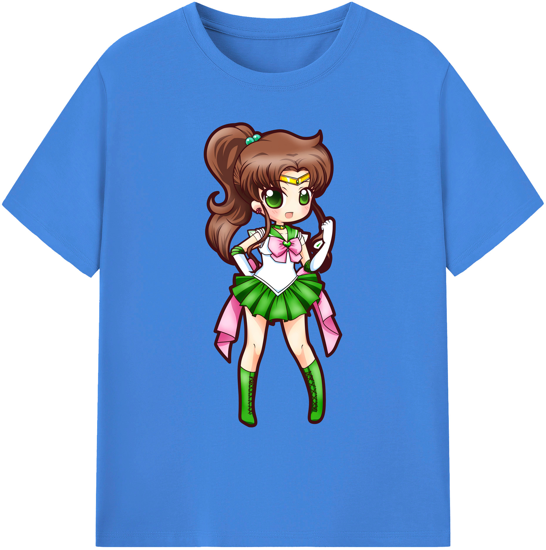 （画像用） 美少女戦士セーラームーン 木野 まこと きの まこと Sailor Moon Kino Makoto （セーラージュピター；Sailor Jupiter） 綿100％ メンズ半袖Tシャツ｜肌触りやわらか＆通気性