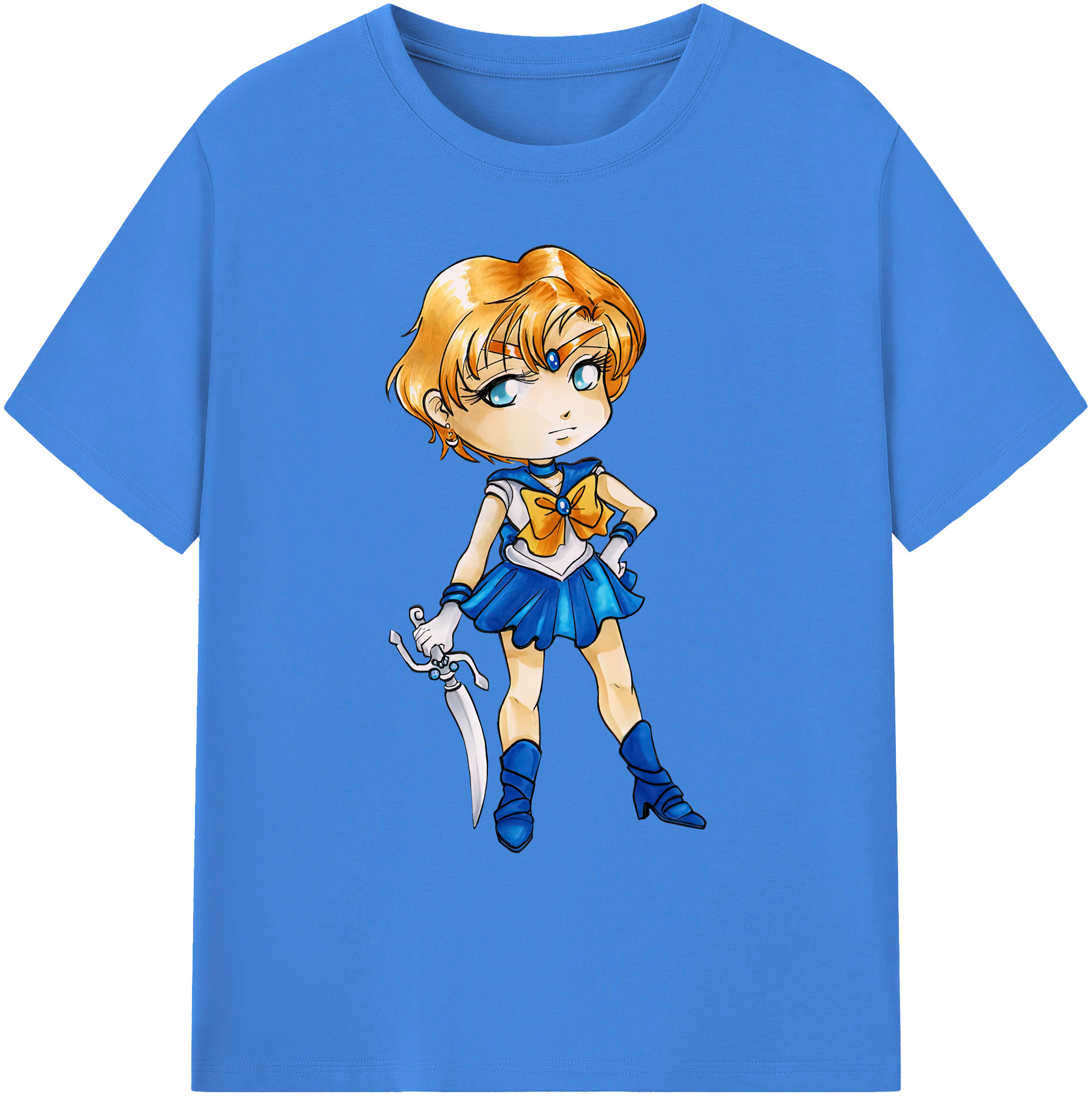 （画像用） 美少女戦士セーラームーン 天王はるか Sailor Moon Tenoh Haruka 綿100％ メンズ半袖Tシャツ｜肌触りやわらか＆通気性