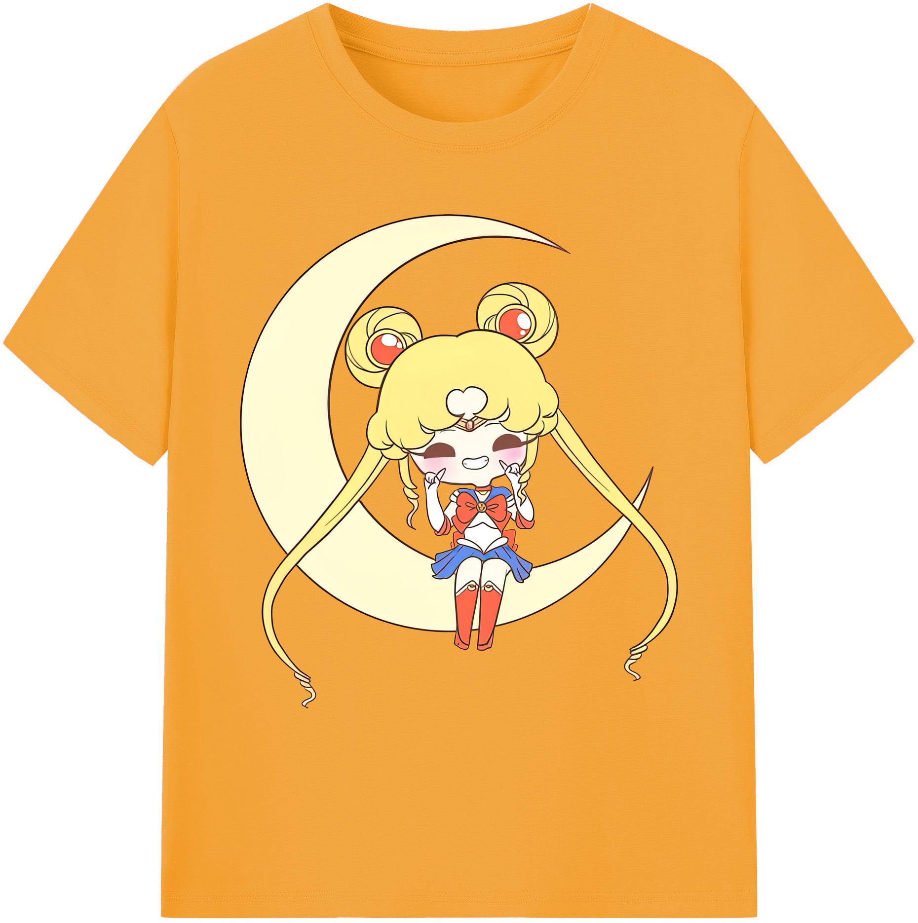 （画像用） 美少女戦士セーラームーン 月野 うさぎ つきの うさぎ Sailor Moon Tsukino Usagi 綿100％ メンズ半袖Tシャツ｜肌触りやわらか＆通気性