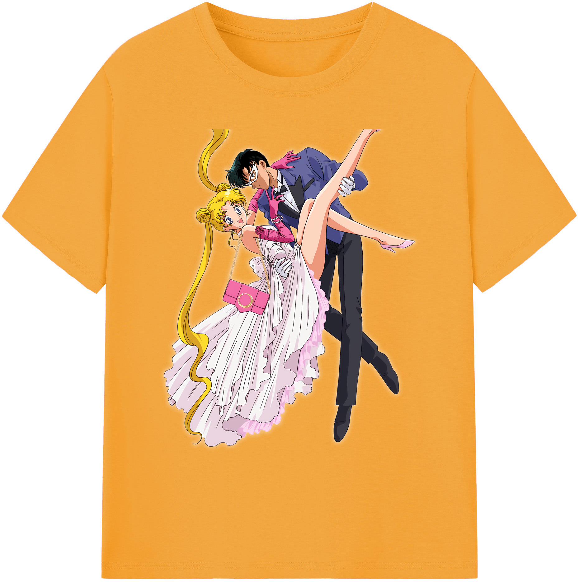 （画像用） 美少女戦士セーラームーン 愛野 美奈子 あいの みなこ Sailor Moon Aino Minako 綿100％ メンズ半袖Tシャツ｜肌触りやわらか＆通気性