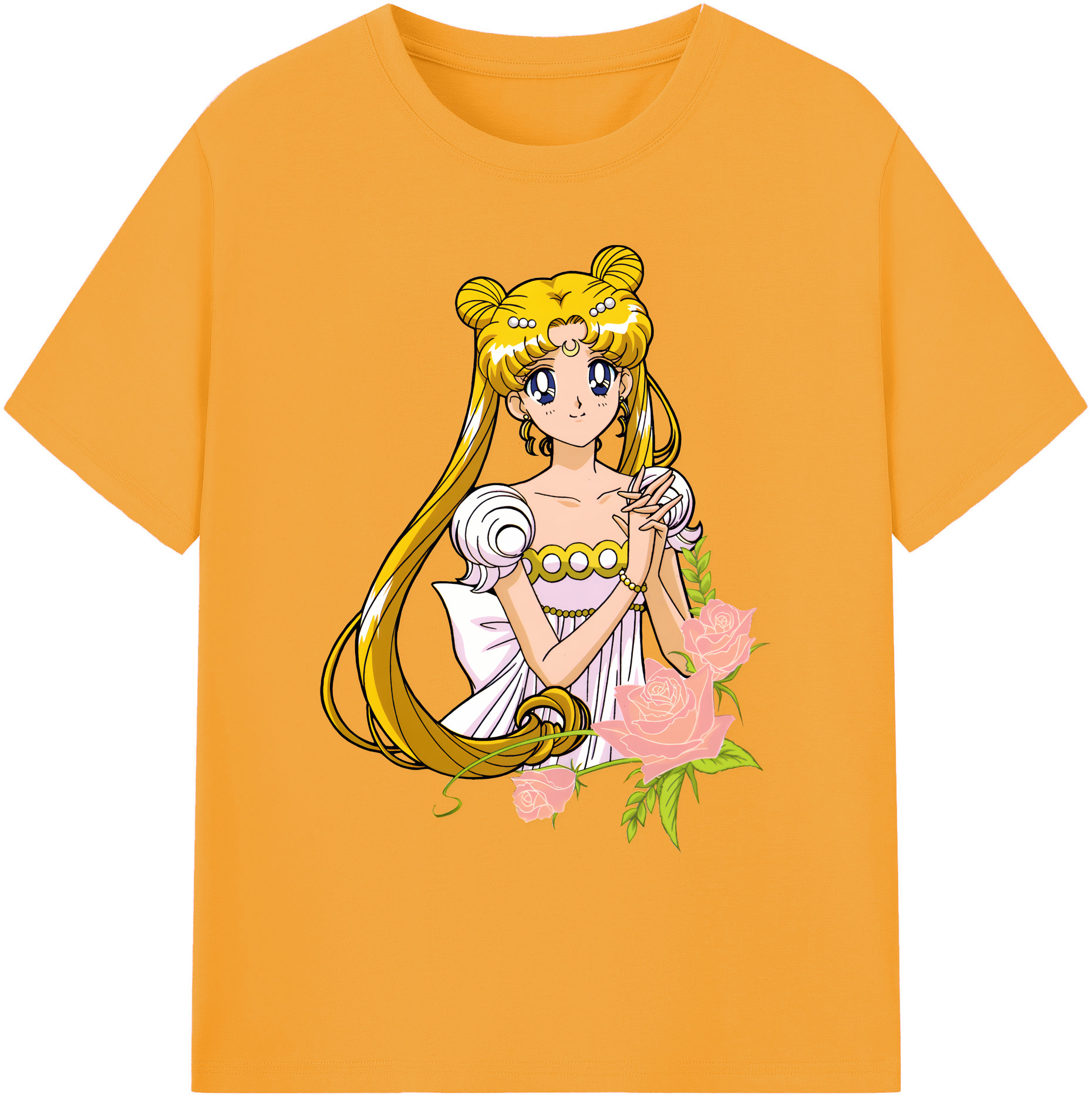 （画像用） 美少女戦士セーラームーン 愛野 美奈子 あいの みなこ Sailor Moon Aino Minako 綿100％ メンズ半袖Tシャツ｜肌触りやわらか＆通気性