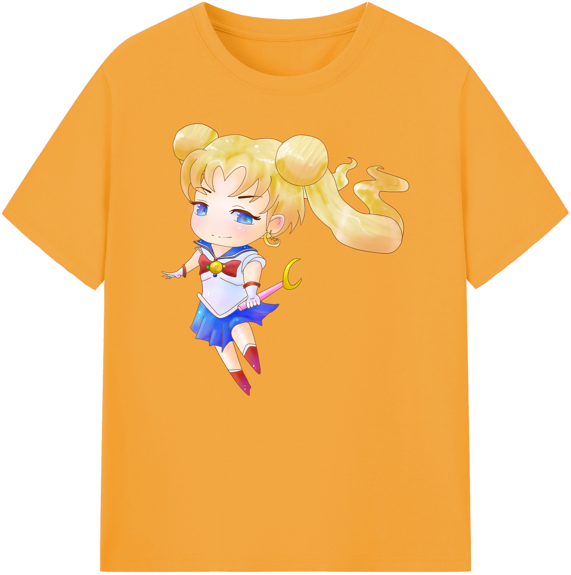 （画像用） 美少女戦士セーラームーン 愛野 美奈子 あいの みなこ Sailor Moon Aino Minako 綿100％ メンズ半袖Tシャツ｜肌触りやわらか＆通気性