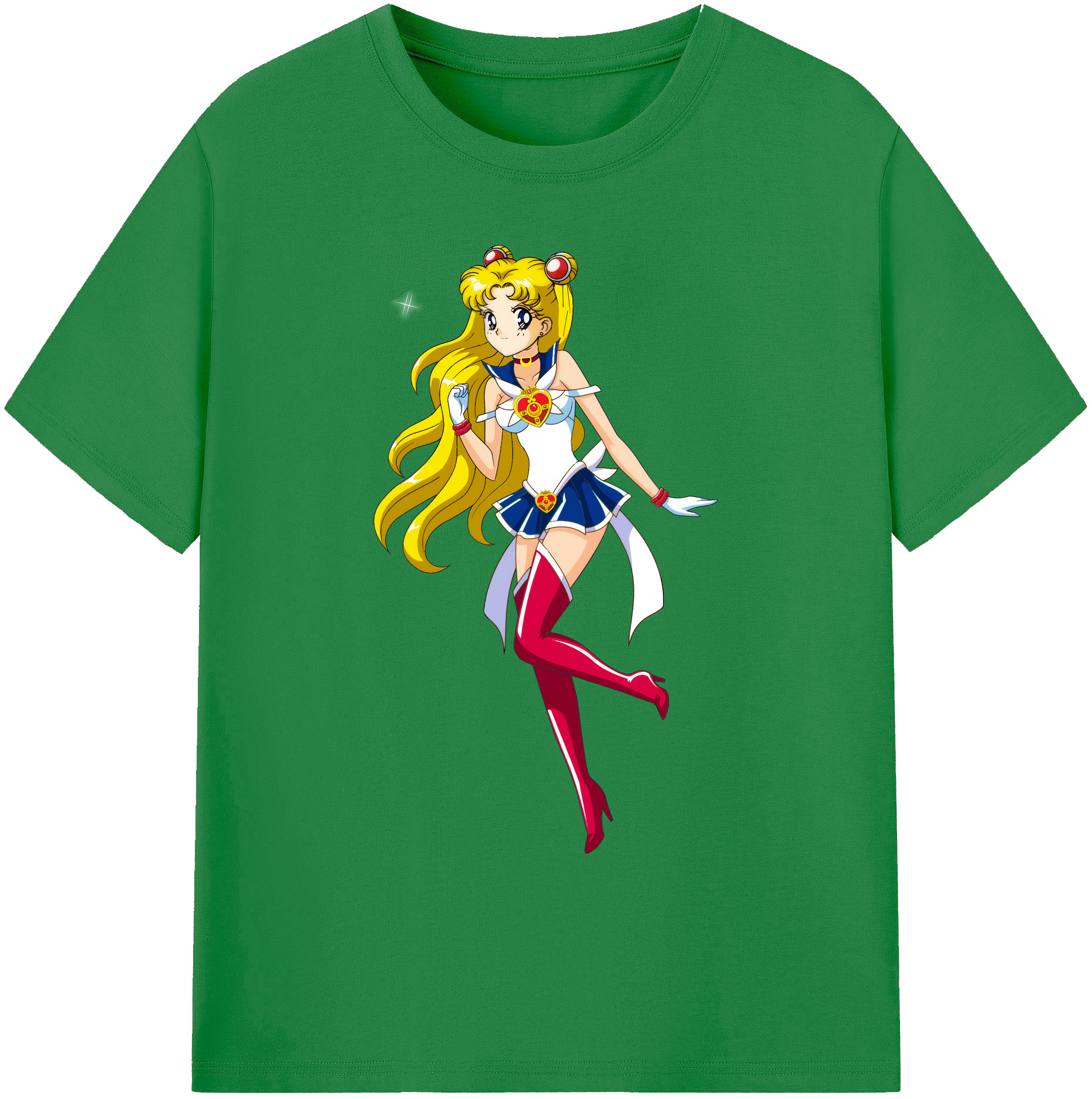 （画像用） 美少女戦士セーラームーン 月野 うさぎ つきの うさぎ Sailor Moon Tsukino Usagi 綿100％ メンズ半袖Tシャツ｜肌触りやわらか＆通気性