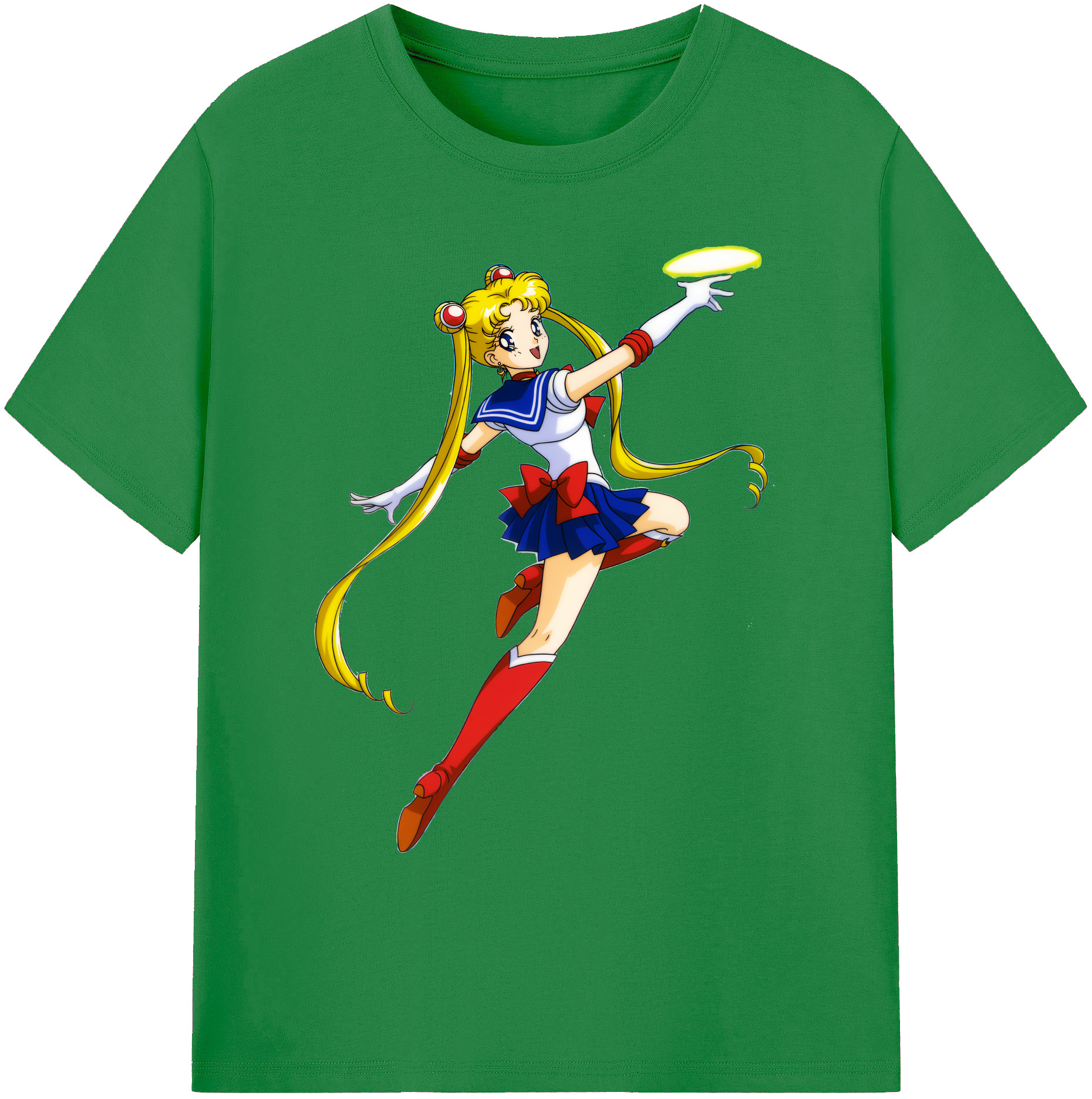 （画像用） 美少女戦士セーラームーン 月野 うさぎ つきの うさぎ Sailor Moon Tsukino Usagi 綿100％ メンズ半袖Tシャツ｜肌触りやわらか＆通気性