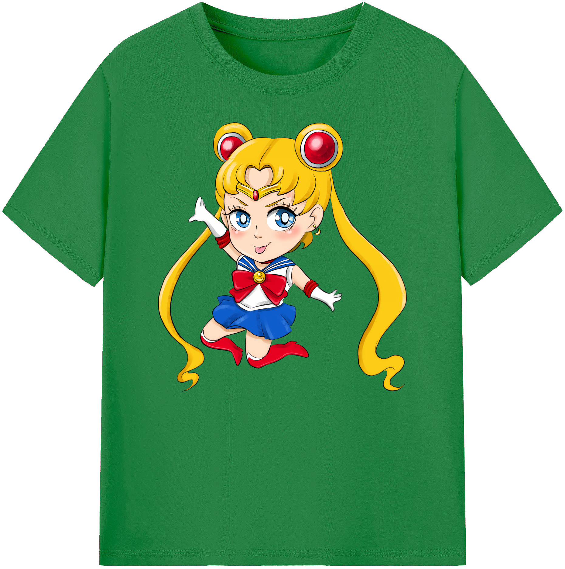 （画像用） 美少女戦士セーラームーン 月野 うさぎ つきの うさぎ Sailor Moon Tsukino Usagi 綿100％ メンズ半袖Tシャツ｜肌触りやわらか＆通気性