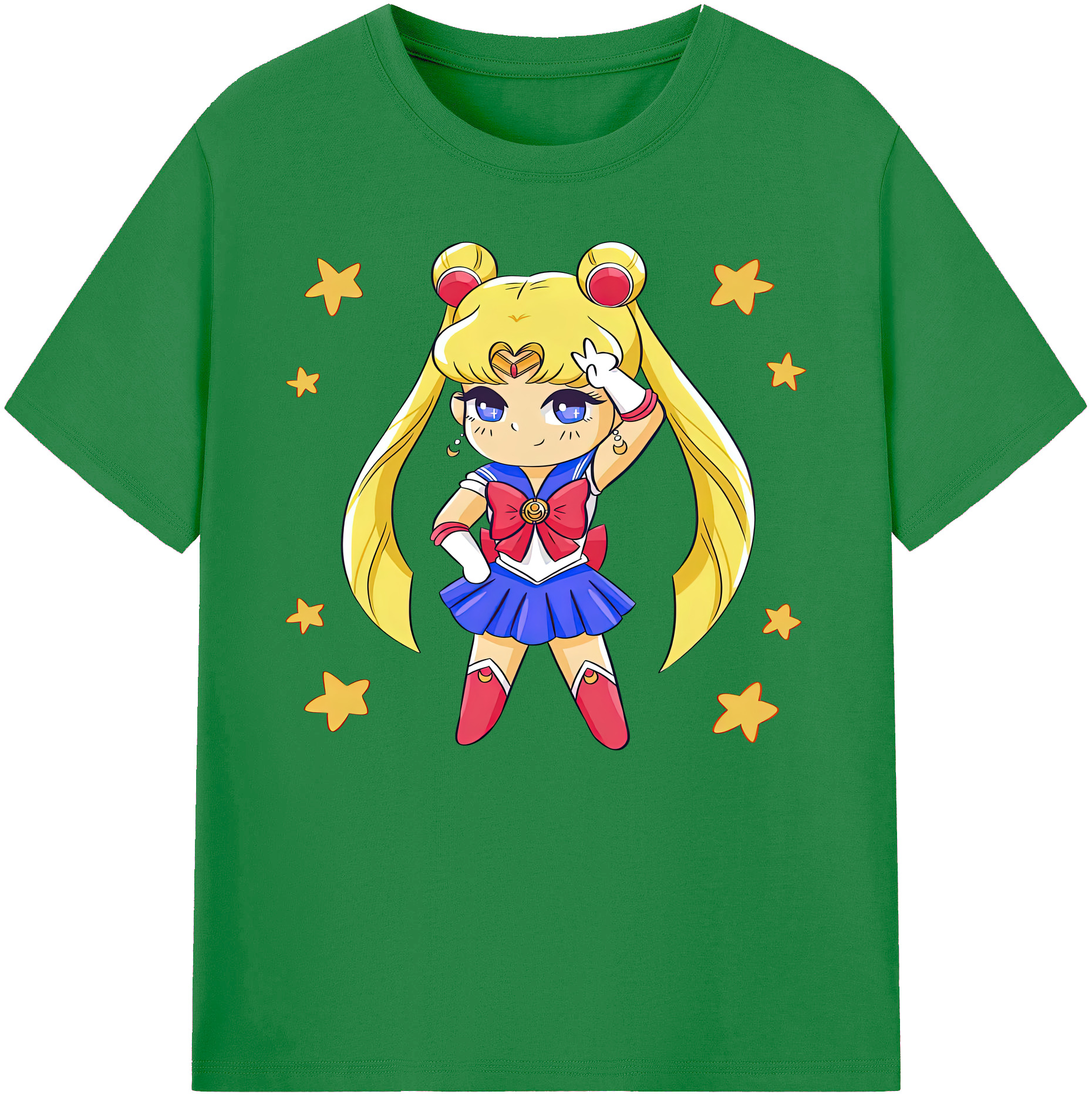 （画像用） 美少女戦士セーラームーン 月野 うさぎ つきの うさぎ Sailor Moon Tsukino Usagi 綿100％ メンズ半袖Tシャツ｜肌触りやわらか＆通気性