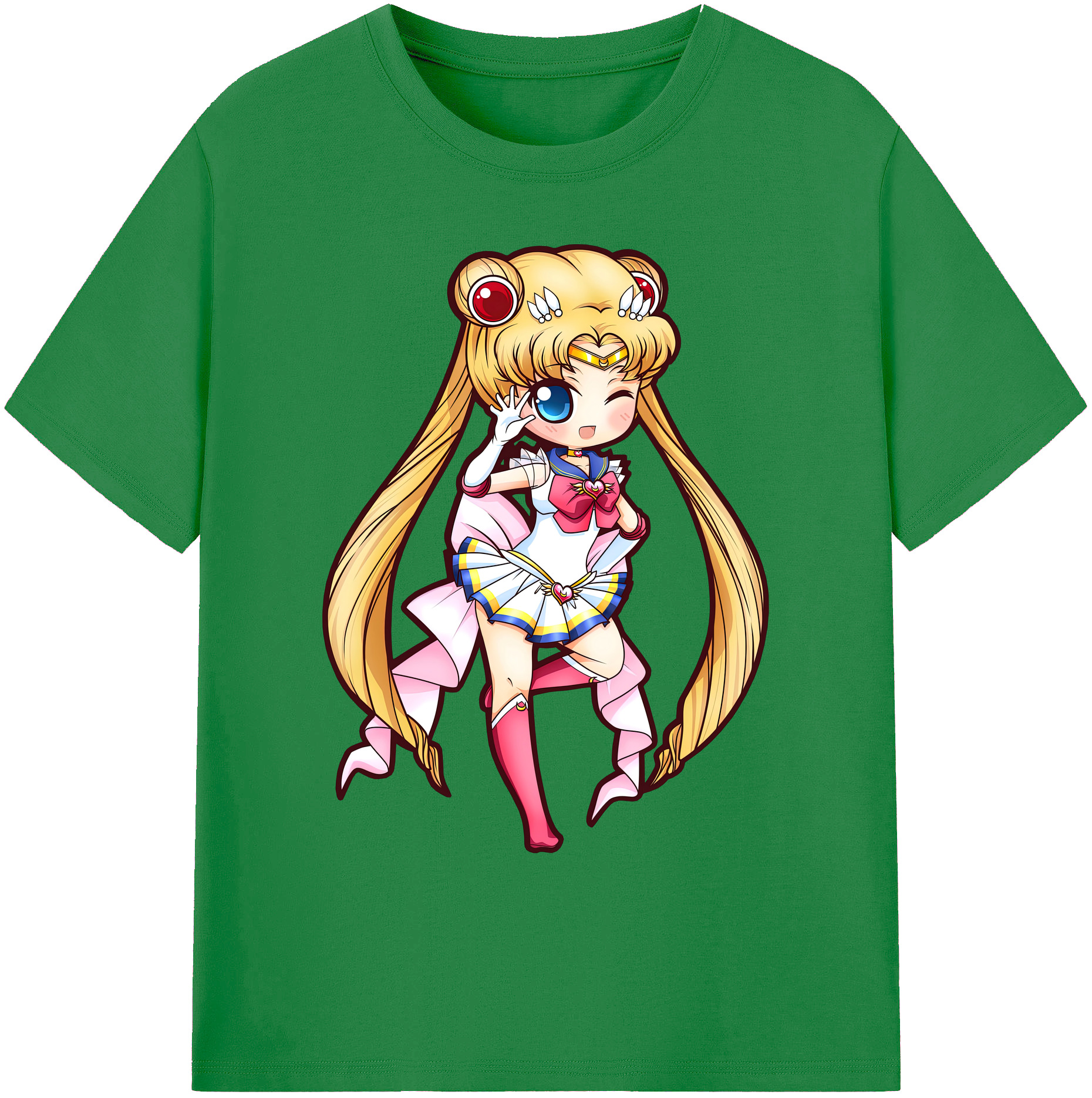 （画像用） 美少女戦士セーラームーン 月野 うさぎ つきの うさぎ Sailor Moon Tsukino Usagi 綿100％ メンズ半袖Tシャツ｜肌触りやわらか＆通気性
