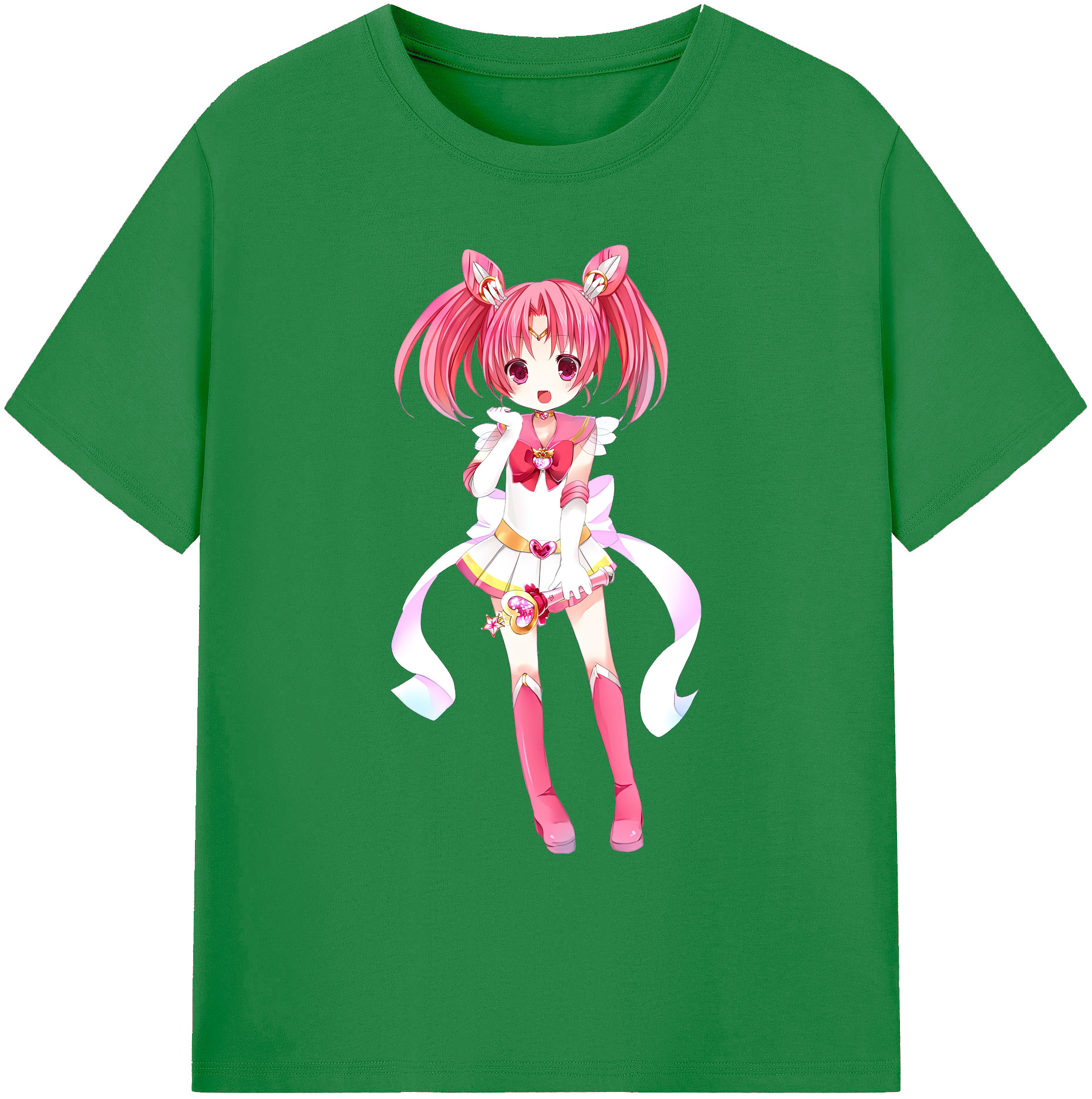 （画像用） 美少女戦士セーラームーン ちびうさ Sailor Moon Chibiusa Tsukino Usagi Small Lady Serenity 綿100％ メンズ半袖Tシャツ｜肌触りやわらか＆通気性