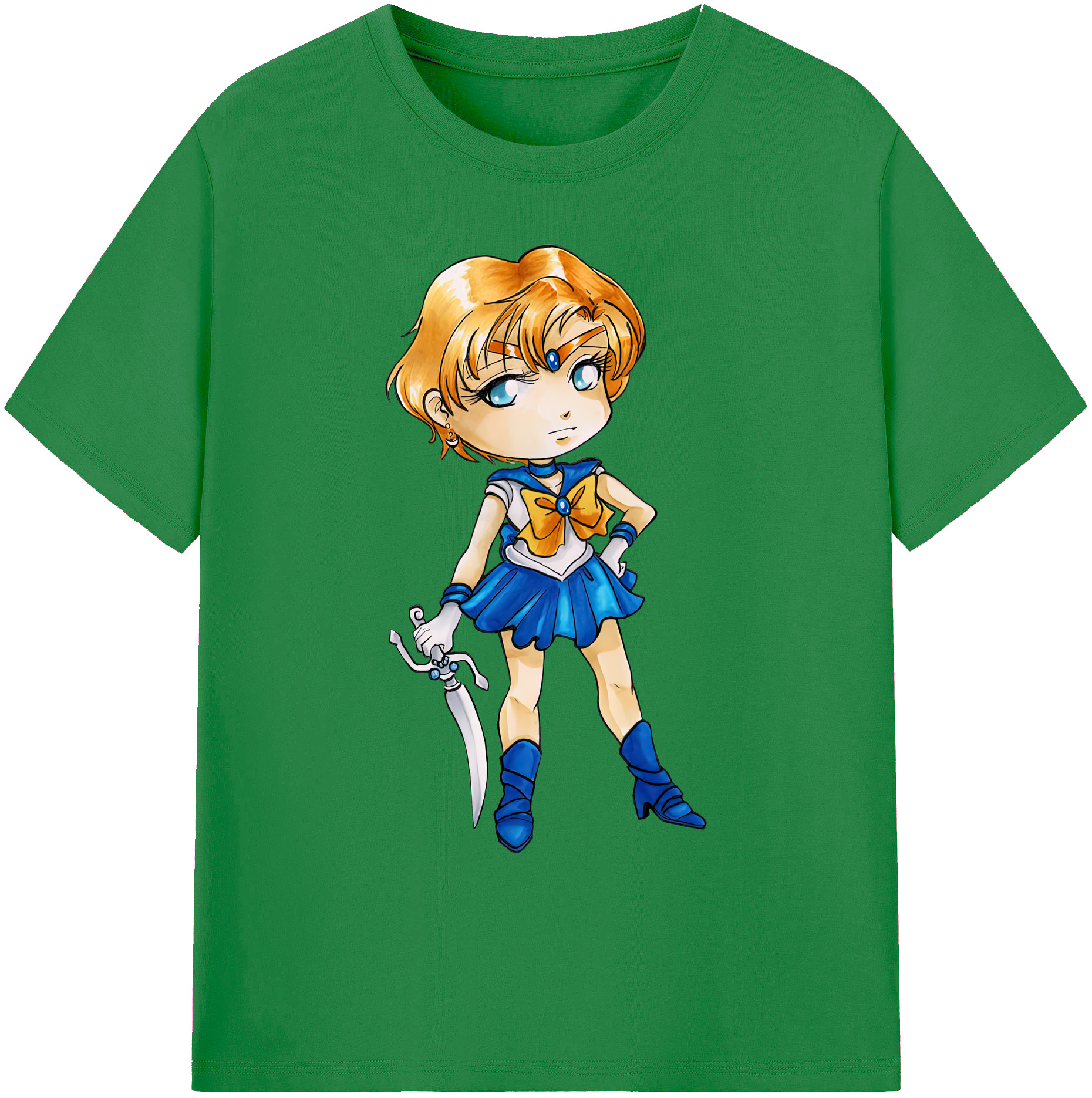（画像用） 美少女戦士セーラームーン 天王はるか Sailor Moon Tenoh Haruka 綿100％ メンズ半袖Tシャツ｜肌触りやわらか＆通気性