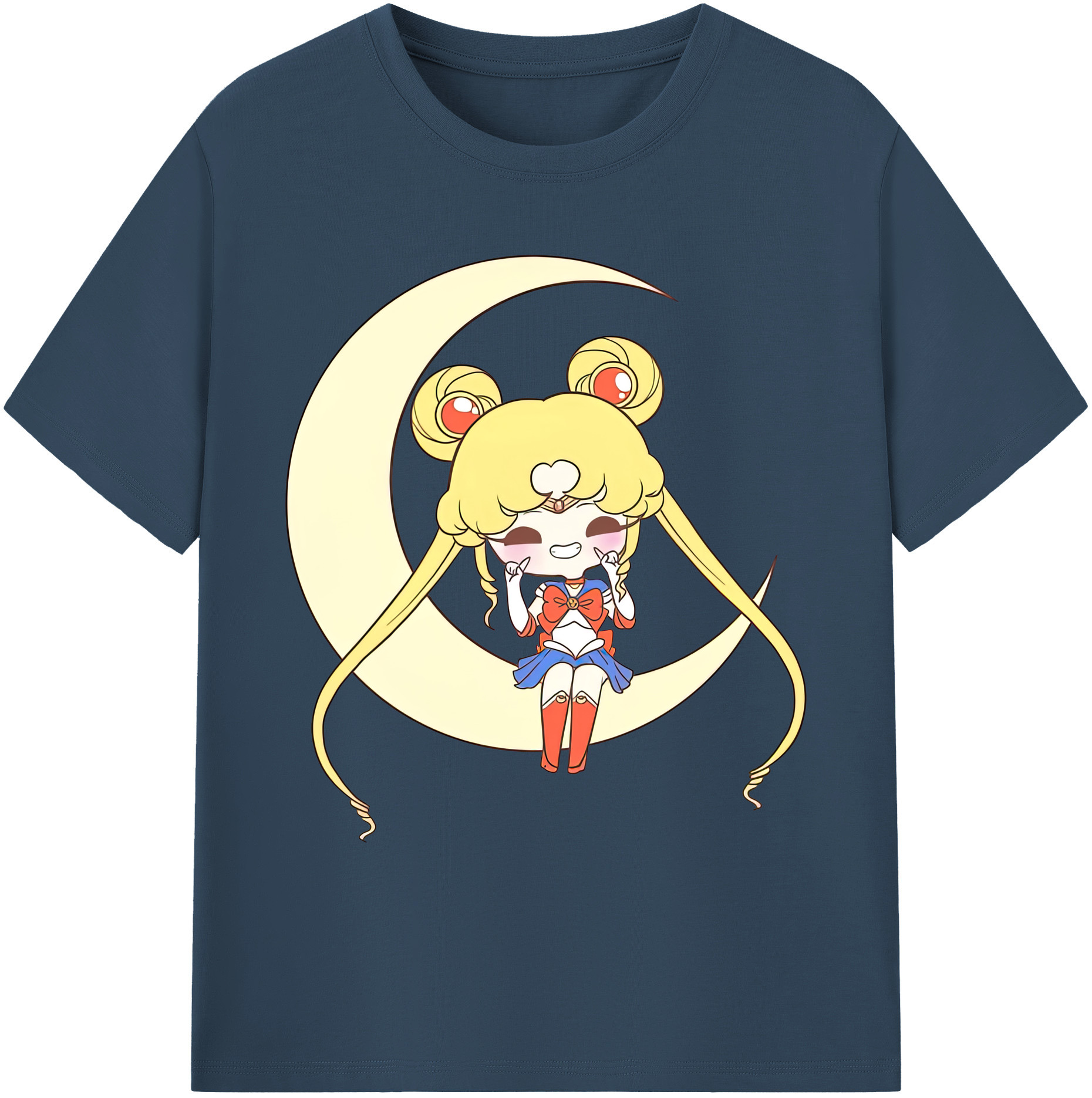 （画像用） 美少女戦士セーラームーン 月野 うさぎ つきの うさぎ Sailor Moon Tsukino Usagi 綿100％ メンズ半袖Tシャツ｜肌触りやわらか＆通気性