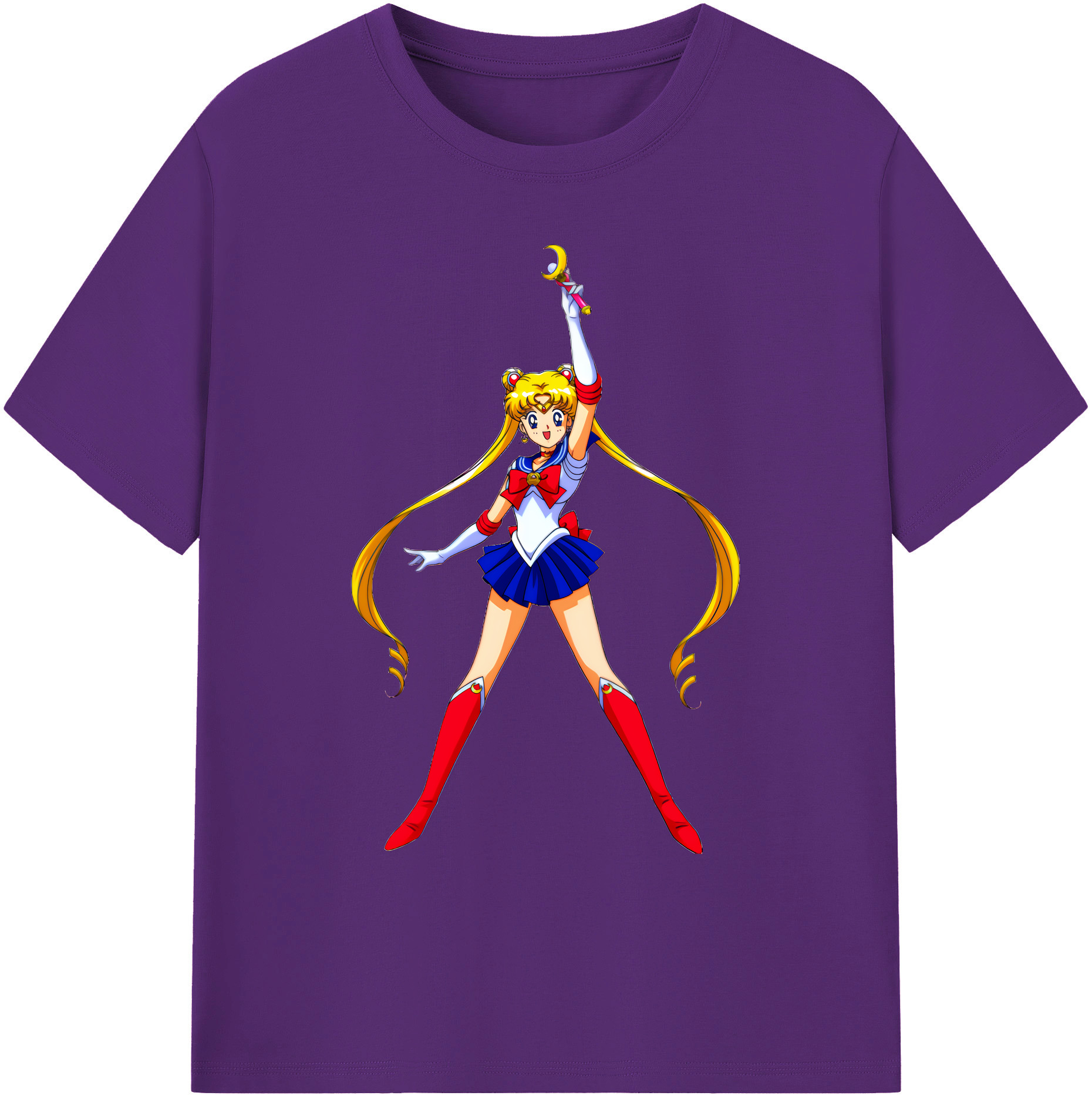 （画像用） 美少女戦士セーラームーン 月野 うさぎ つきの うさぎ Sailor Moon Tsukino Usagi 綿100％ メンズ半袖Tシャツ｜肌触りやわらか＆通気性