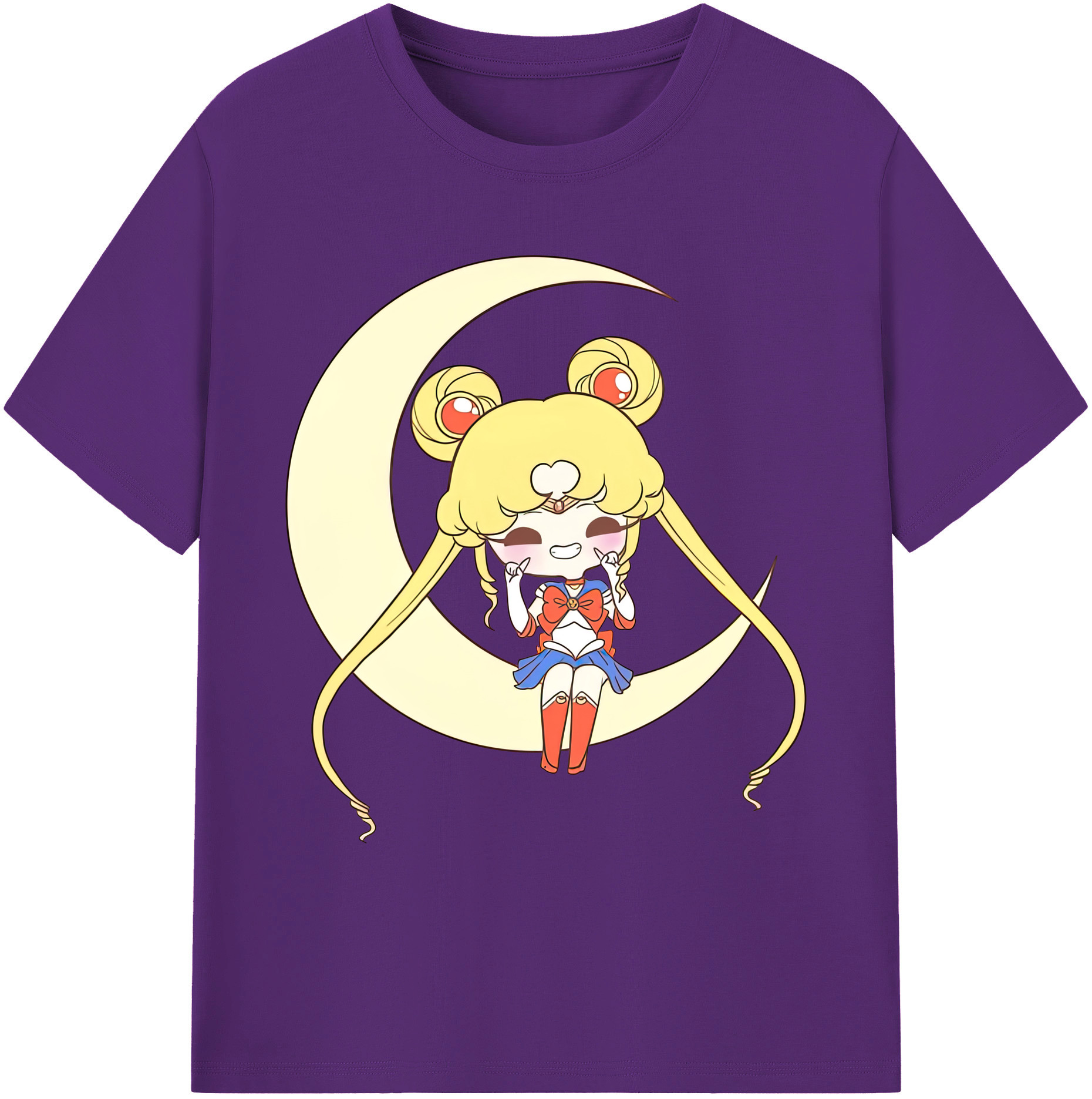 （画像用） 美少女戦士セーラームーン 月野 うさぎ つきの うさぎ Sailor Moon Tsukino Usagi 綿100％ メンズ半袖Tシャツ｜肌触りやわらか＆通気性