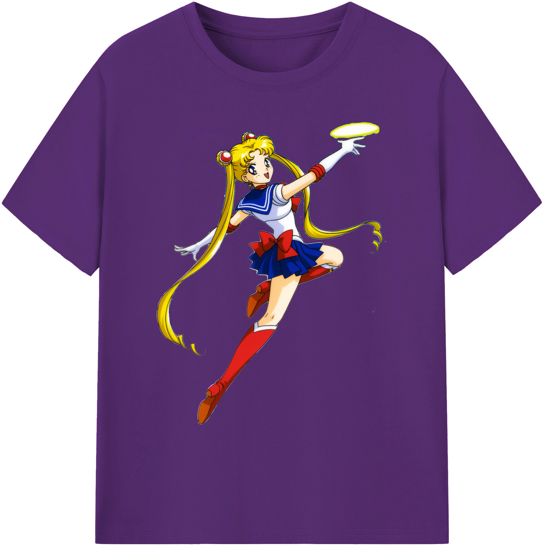 （画像用） 美少女戦士セーラームーン 月野 うさぎ つきの うさぎ Sailor Moon Tsukino Usagi 綿100％ メンズ半袖Tシャツ｜肌触りやわらか＆通気性