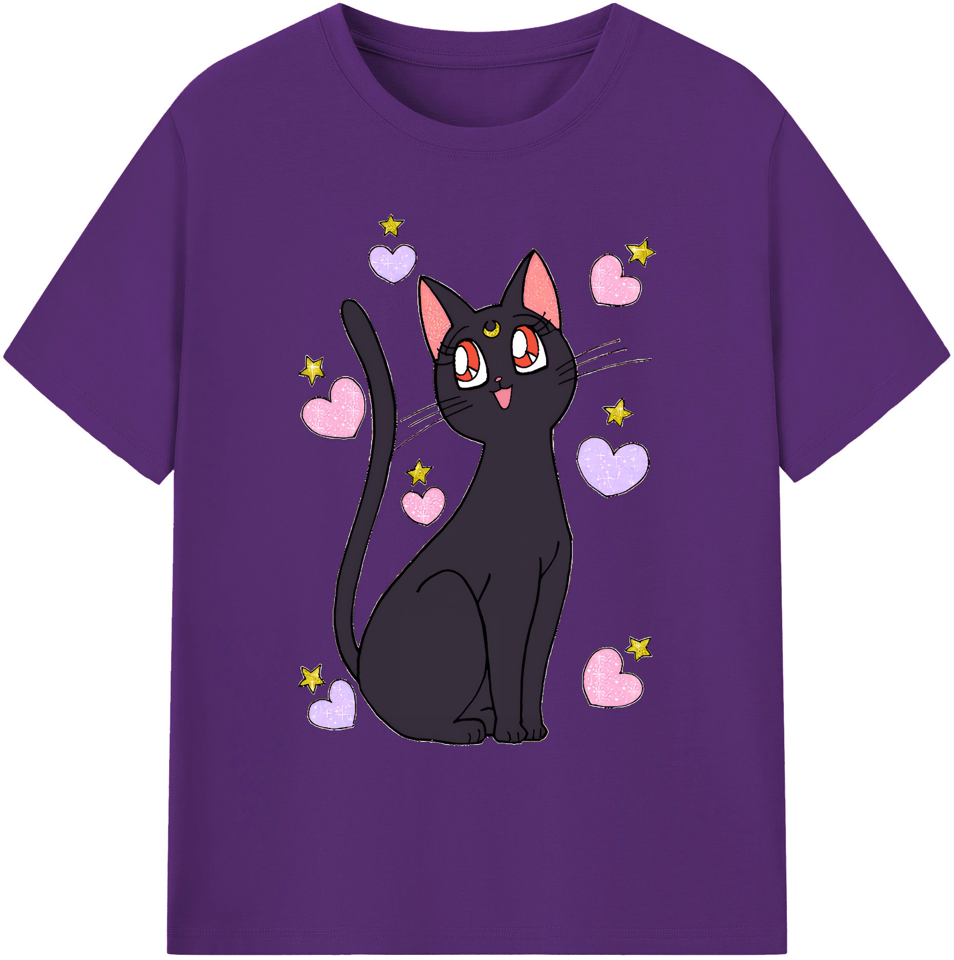 （画像用） 美少女戦士セーラームーン Sailor Moon 綿100％ メンズ半袖Tシャツ｜肌触りやわらか＆通気性