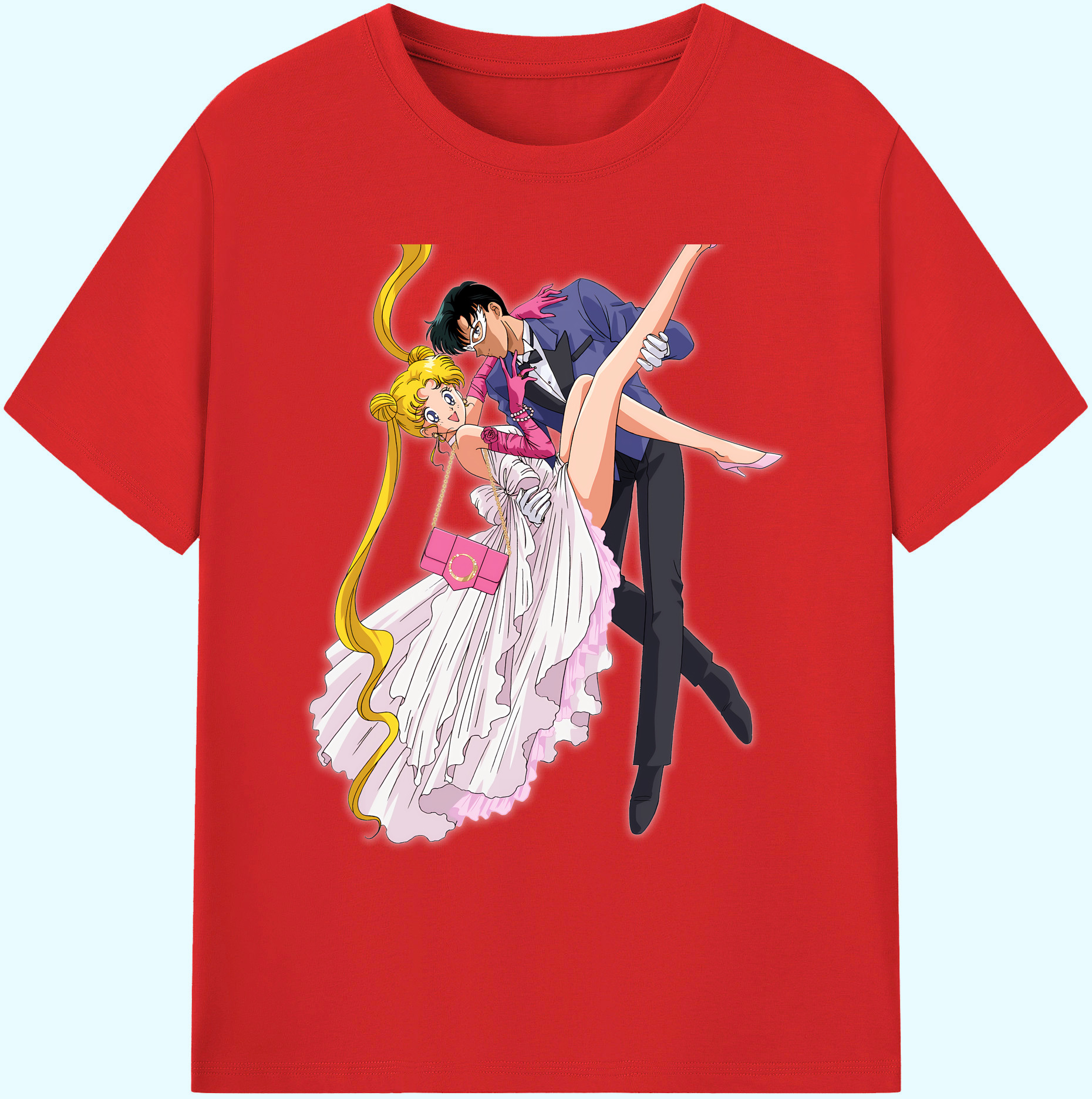 （画像用） 美少女戦士セーラームーン 愛野 美奈子 あいの みなこ Sailor Moon Aino Minako 綿100％ メンズ半袖Tシャツ｜肌触りやわらか＆通気性