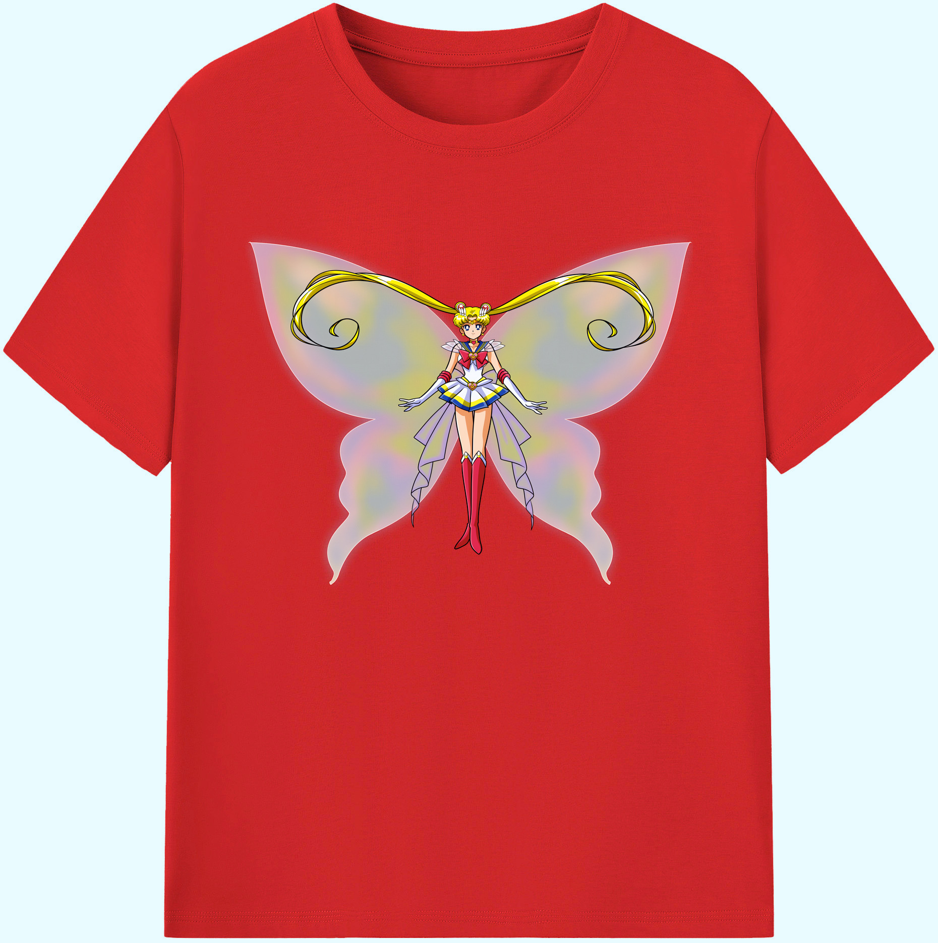 （画像用） 美少女戦士セーラームーン 月野 うさぎ つきの うさぎ Sailor Moon Tsukino Usagi 綿100％ メンズ半袖Tシャツ｜肌触りやわらか＆通気性