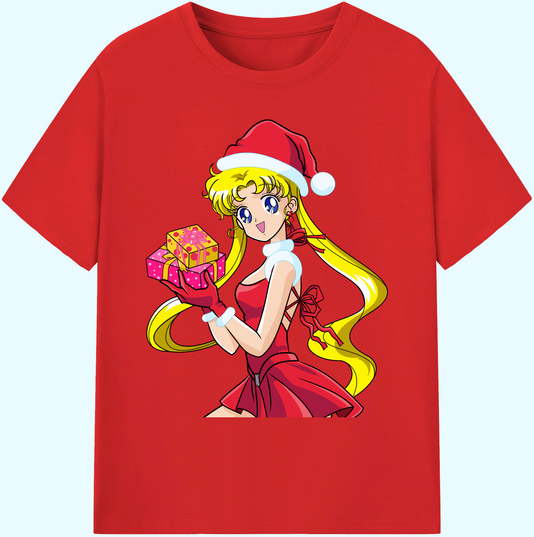 （画像用） 美少女戦士セーラームーン 月野 うさぎ つきの うさぎ Sailor Moon Tsukino Usagi 綿100％ メンズ半袖Tシャツ｜肌触りやわらか＆通気性
