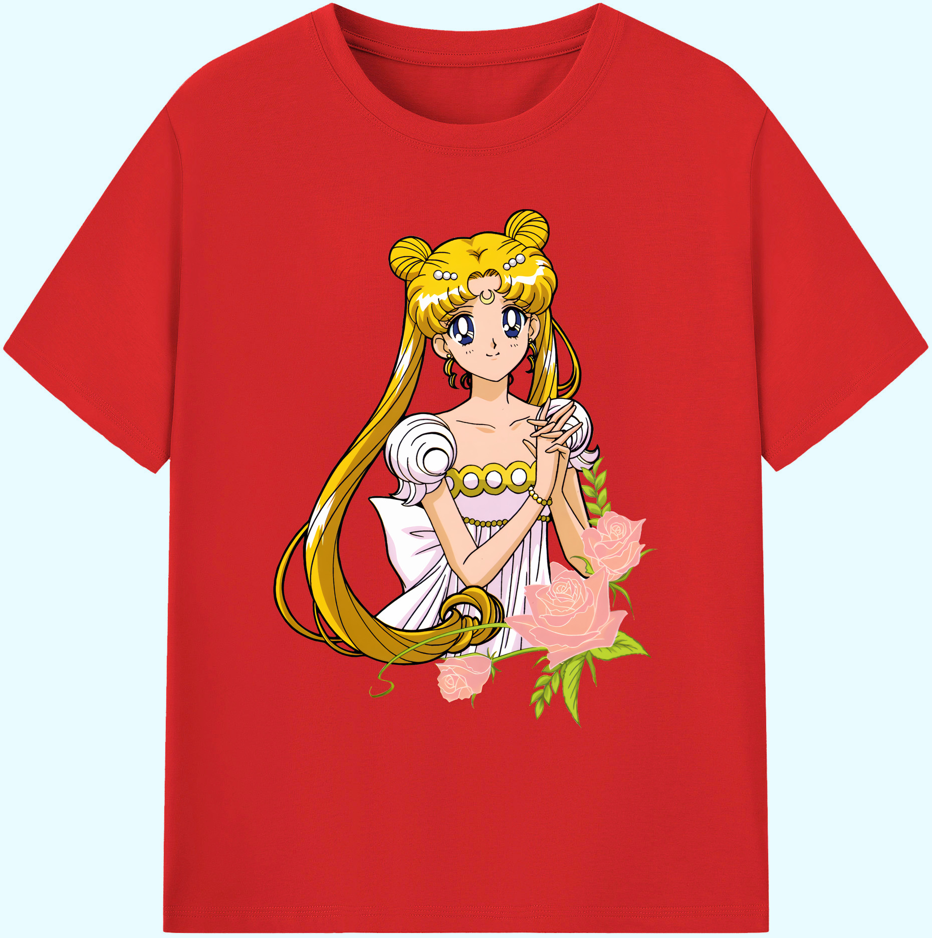 （画像用） 美少女戦士セーラームーン 愛野 美奈子 あいの みなこ Sailor Moon Aino Minako 綿100％ メンズ半袖Tシャツ｜肌触りやわらか＆通気性